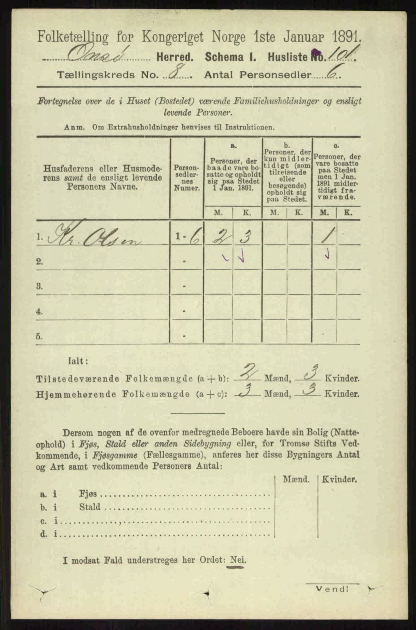 RA, 1891 census for 0134 Onsøy, 1891, p. 7496