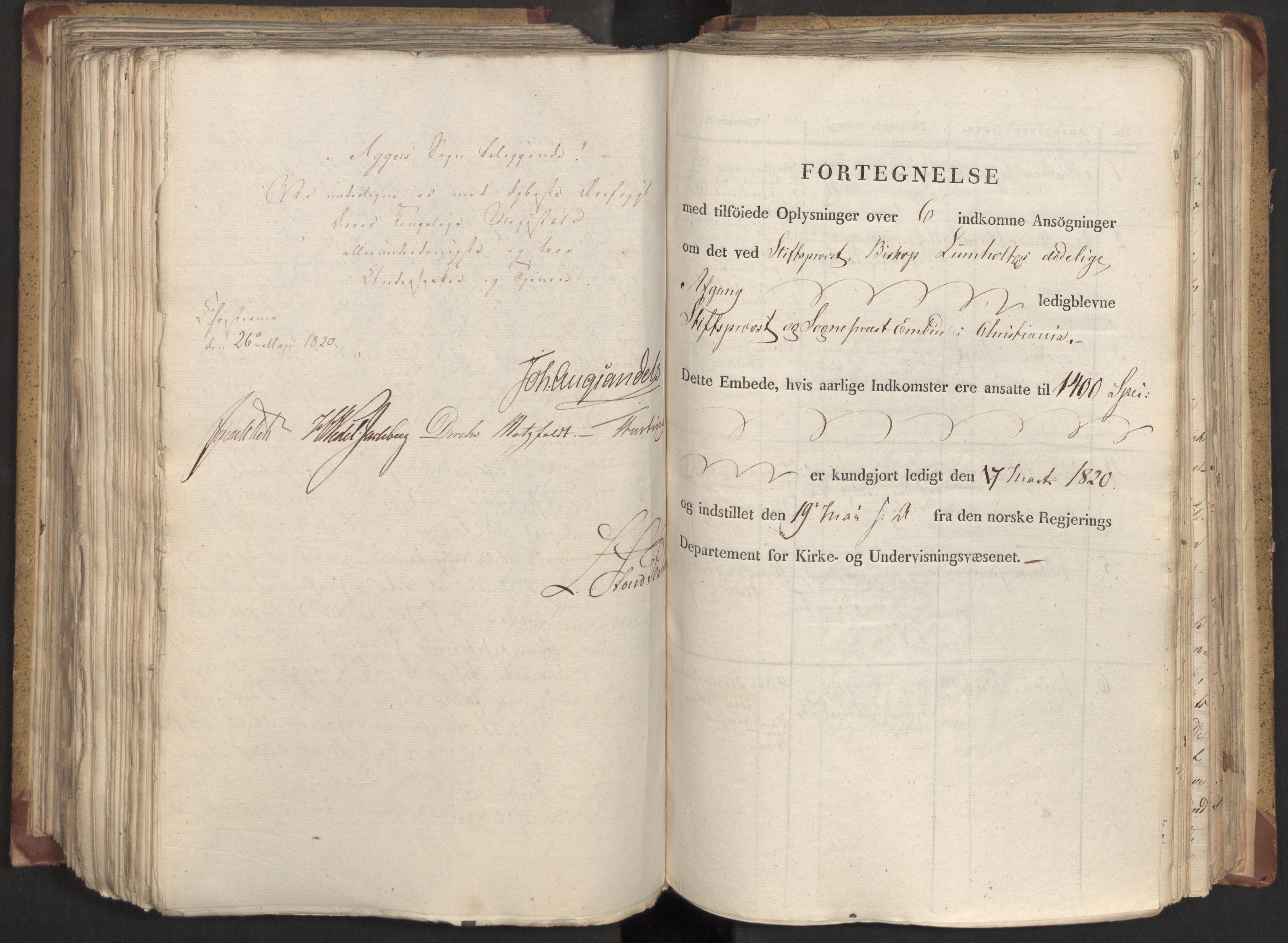 Statsrådsavdelingen i Stockholm, AV/RA-S-1003/D/Da/L0022: Regjeringsinnstillinger nr. 4399-4565, 1820, p. 346