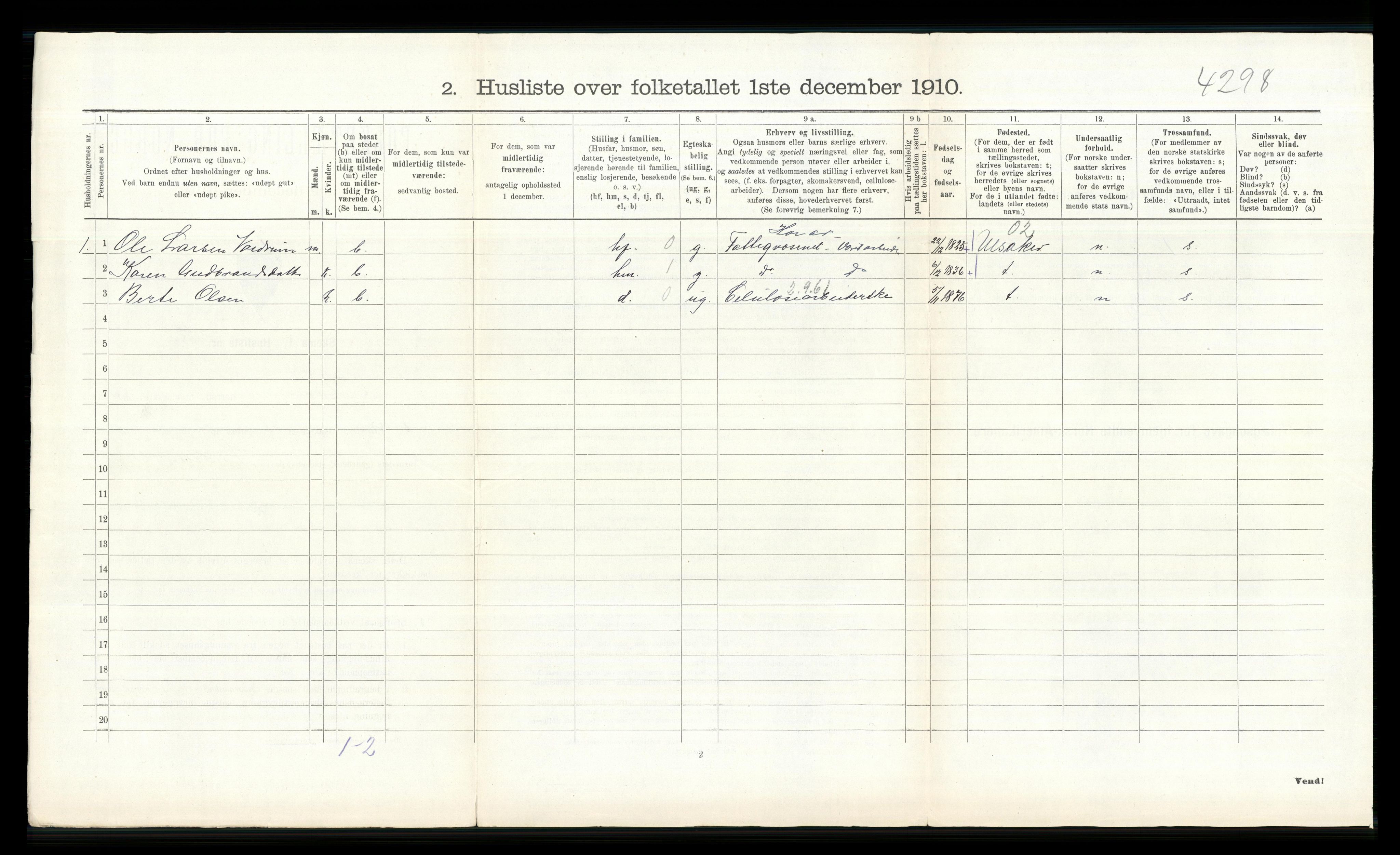 RA, 1910 census for Eidsvoll, 1910, p. 1241