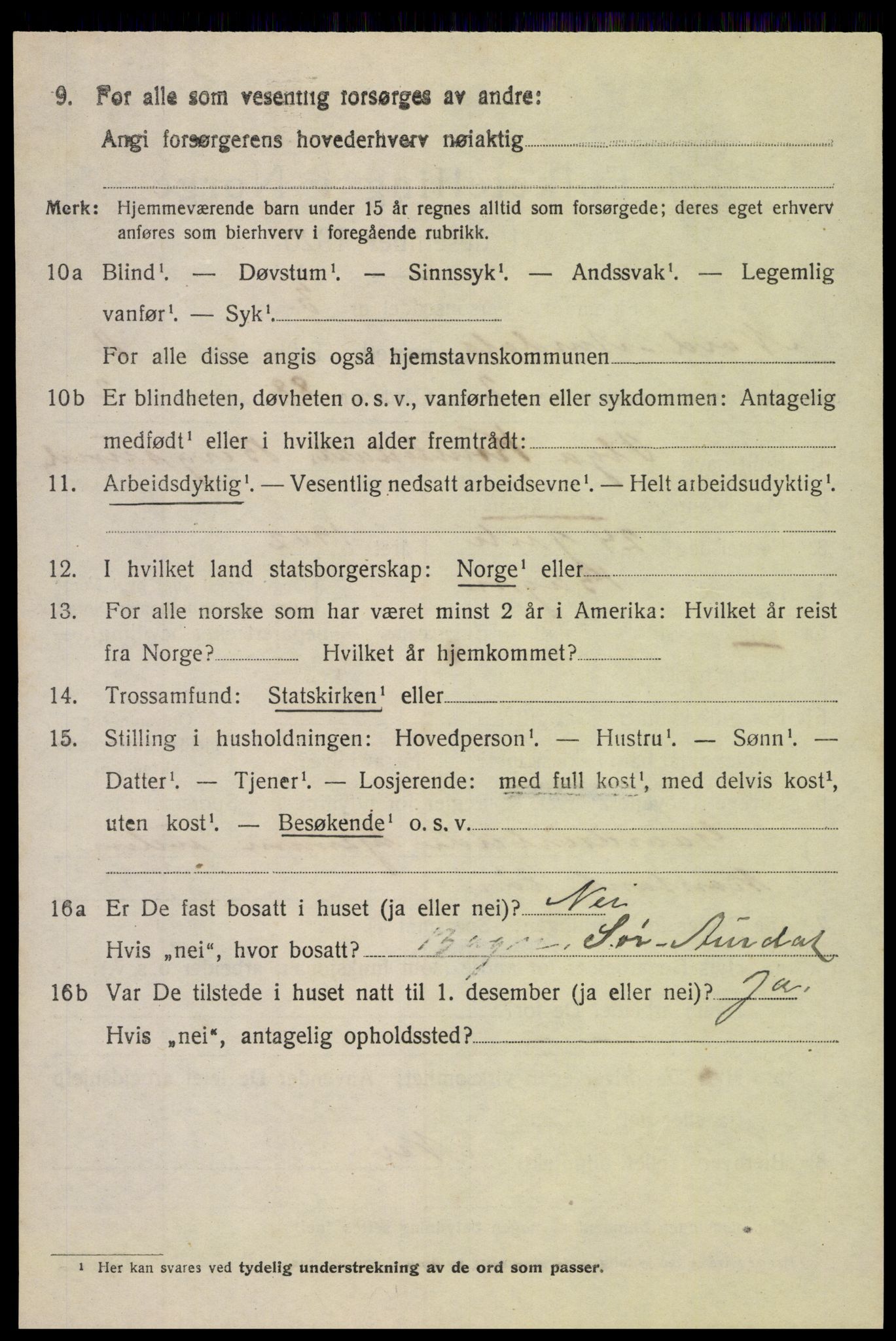 SAH, 1920 census for Nord-Aurdal, 1920, p. 8399