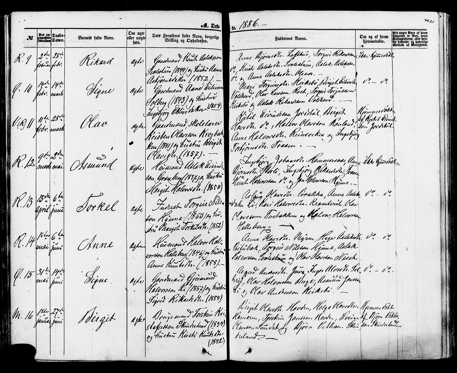 Rauland kirkebøker, SAKO/A-292/F/Fa/L0003: Parish register (official) no. 3, 1859-1886, p. 80