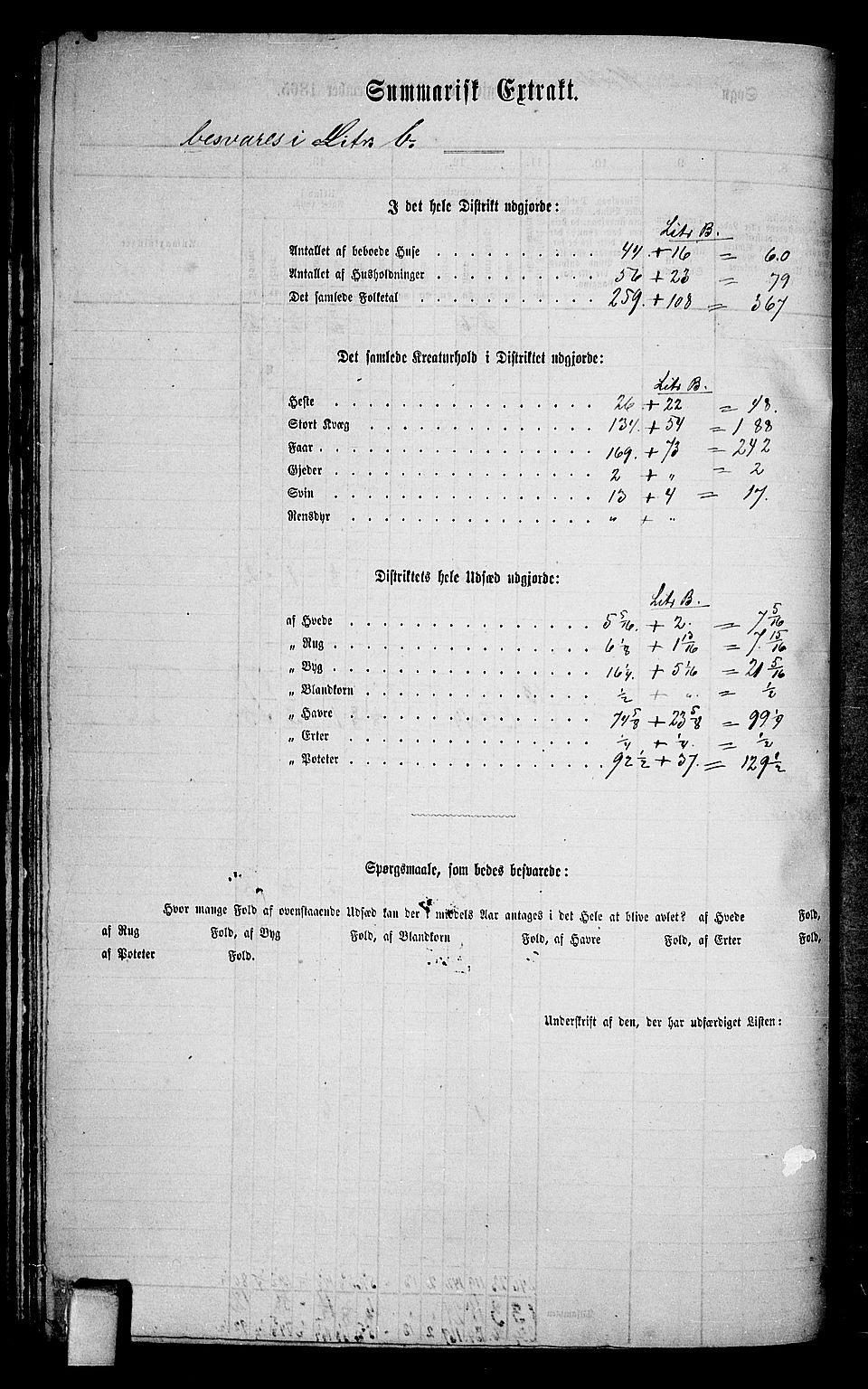 RA, 1865 census for Holla, 1865, p. 40