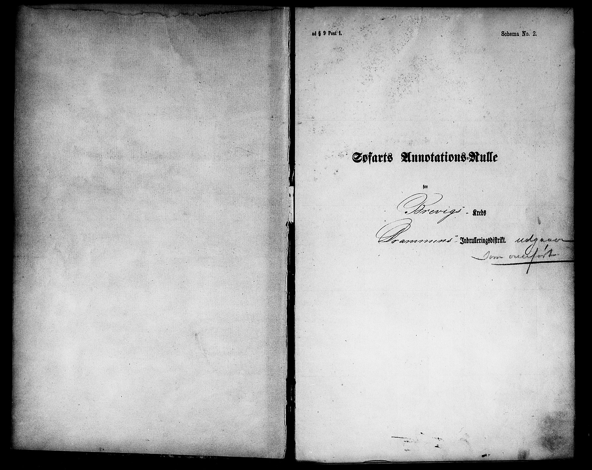 Brevik innrulleringskontor, SAKO/A-833/F/Fa/L0002: Annotasjonsrulle, 1868-1878, p. 2