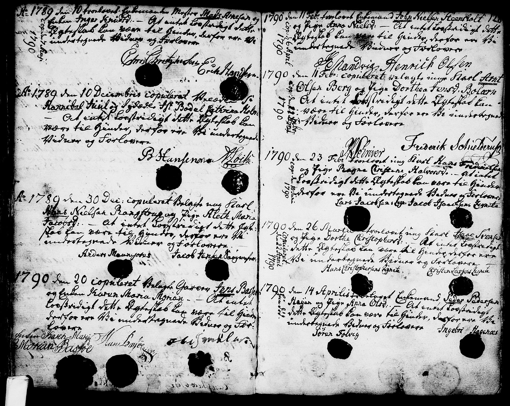 Larvik kirkebøker, SAKO/A-352/G/Ga/L0001: Parish register (copy) no. I 1, 1785-1807, p. 128