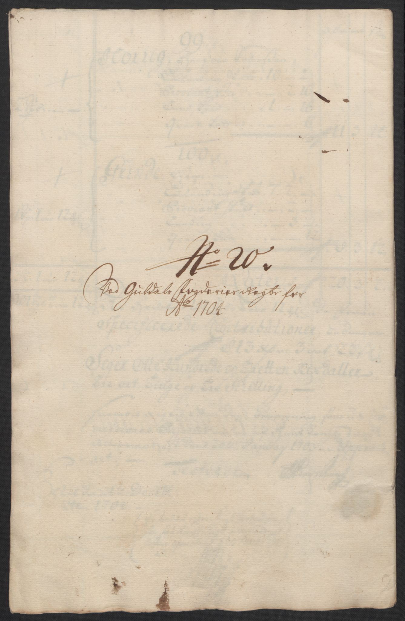 Rentekammeret inntil 1814, Reviderte regnskaper, Fogderegnskap, RA/EA-4092/R60/L3954: Fogderegnskap Orkdal og Gauldal, 1704, p. 418