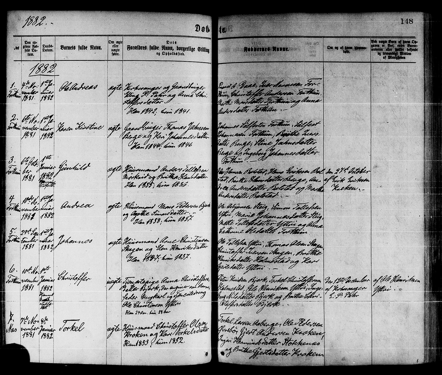 Luster sokneprestembete, AV/SAB-A-81101/H/Haa/Haaa/L0010: Parish register (official) no. A 10, 1871-1886, p. 148