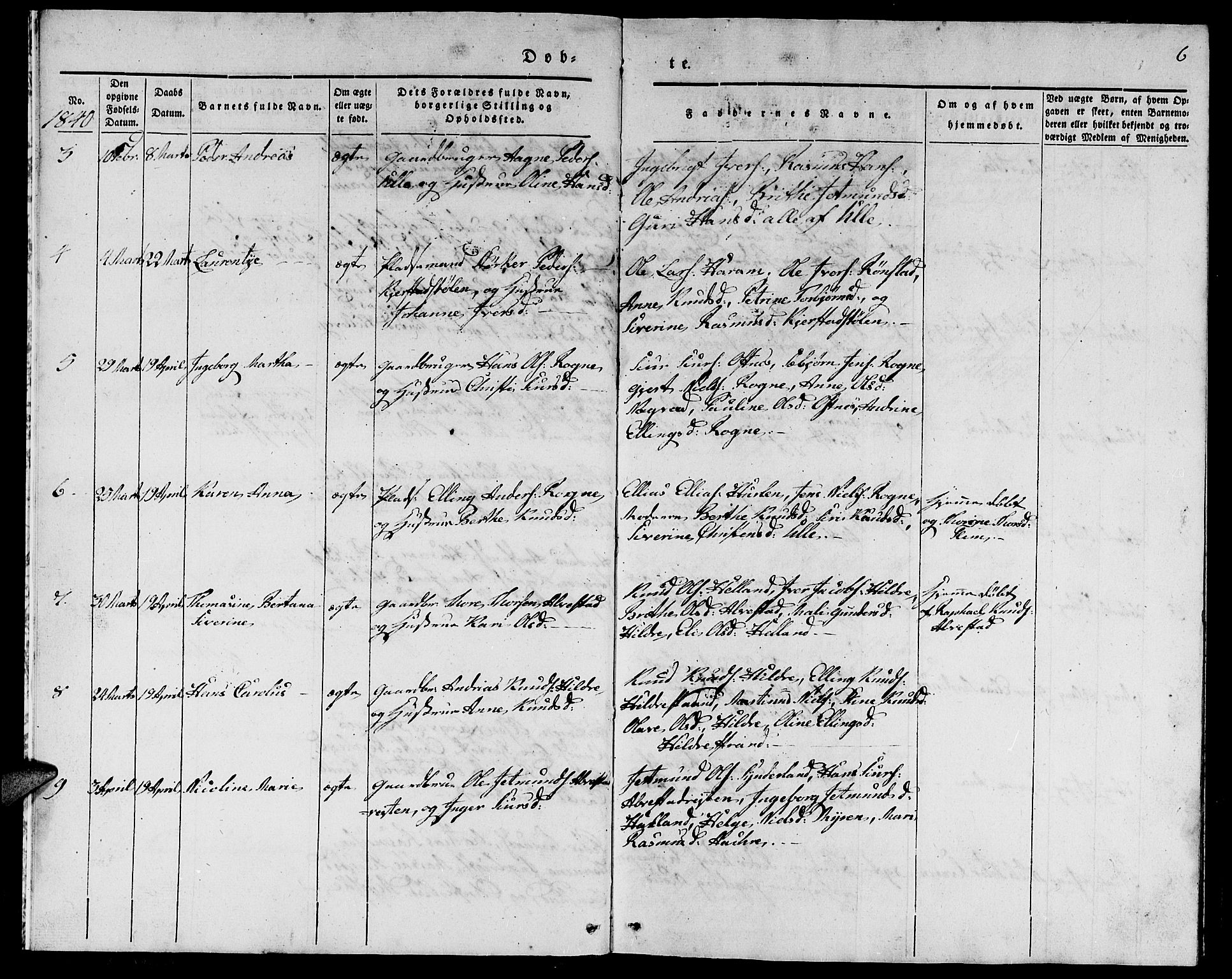 Ministerialprotokoller, klokkerbøker og fødselsregistre - Møre og Romsdal, AV/SAT-A-1454/536/L0507: Parish register (copy) no. 536C02, 1839-1859, p. 6