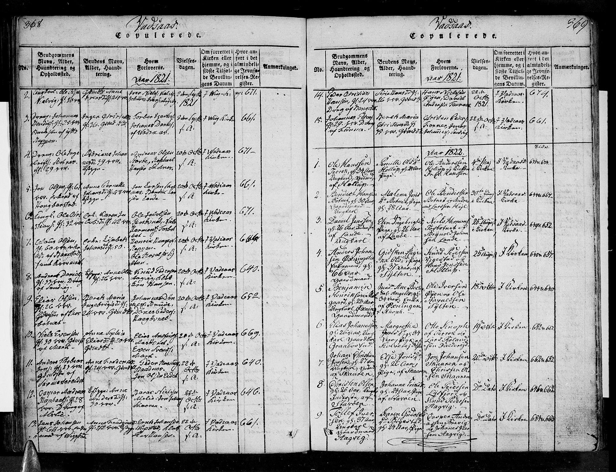 Ministerialprotokoller, klokkerbøker og fødselsregistre - Nordland, AV/SAT-A-1459/810/L0142: Parish register (official) no. 810A06 /1, 1819-1841, p. 368-369