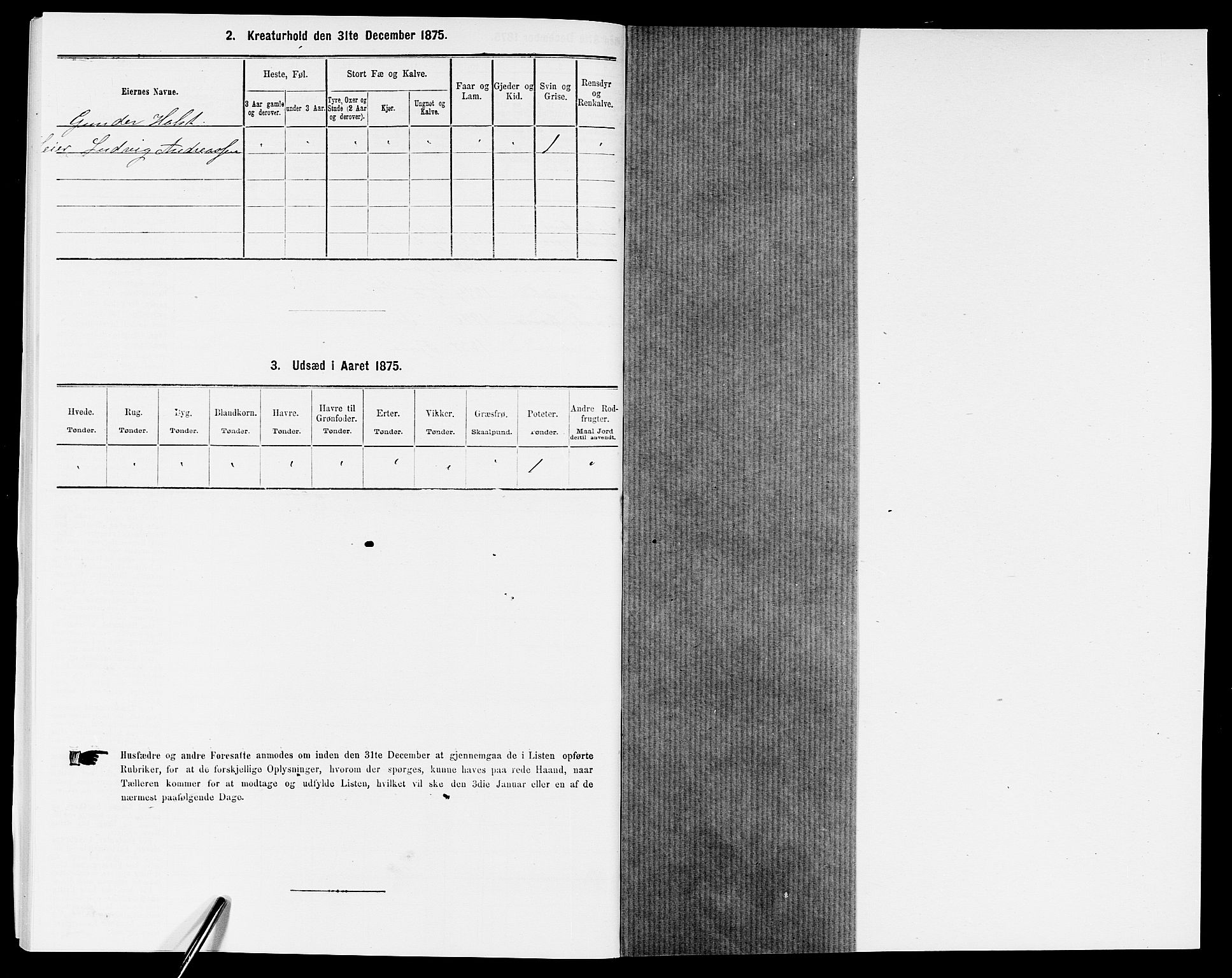 SAK, 1875 census for 0923L Fjære/Fjære, 1875, p. 380