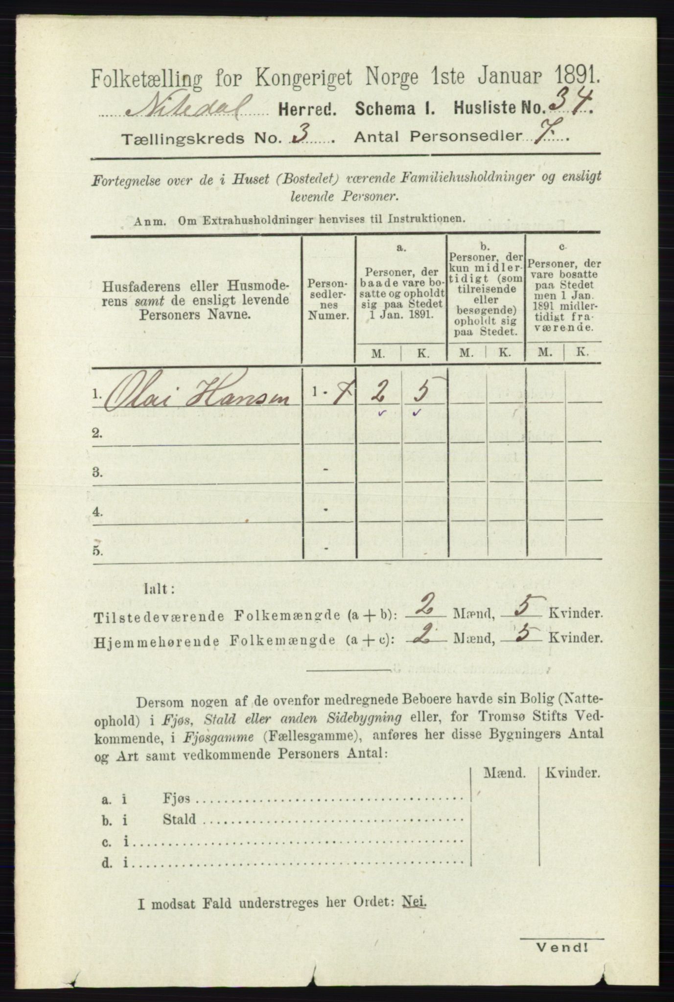 RA, 1891 census for 0233 Nittedal, 1891, p. 1159