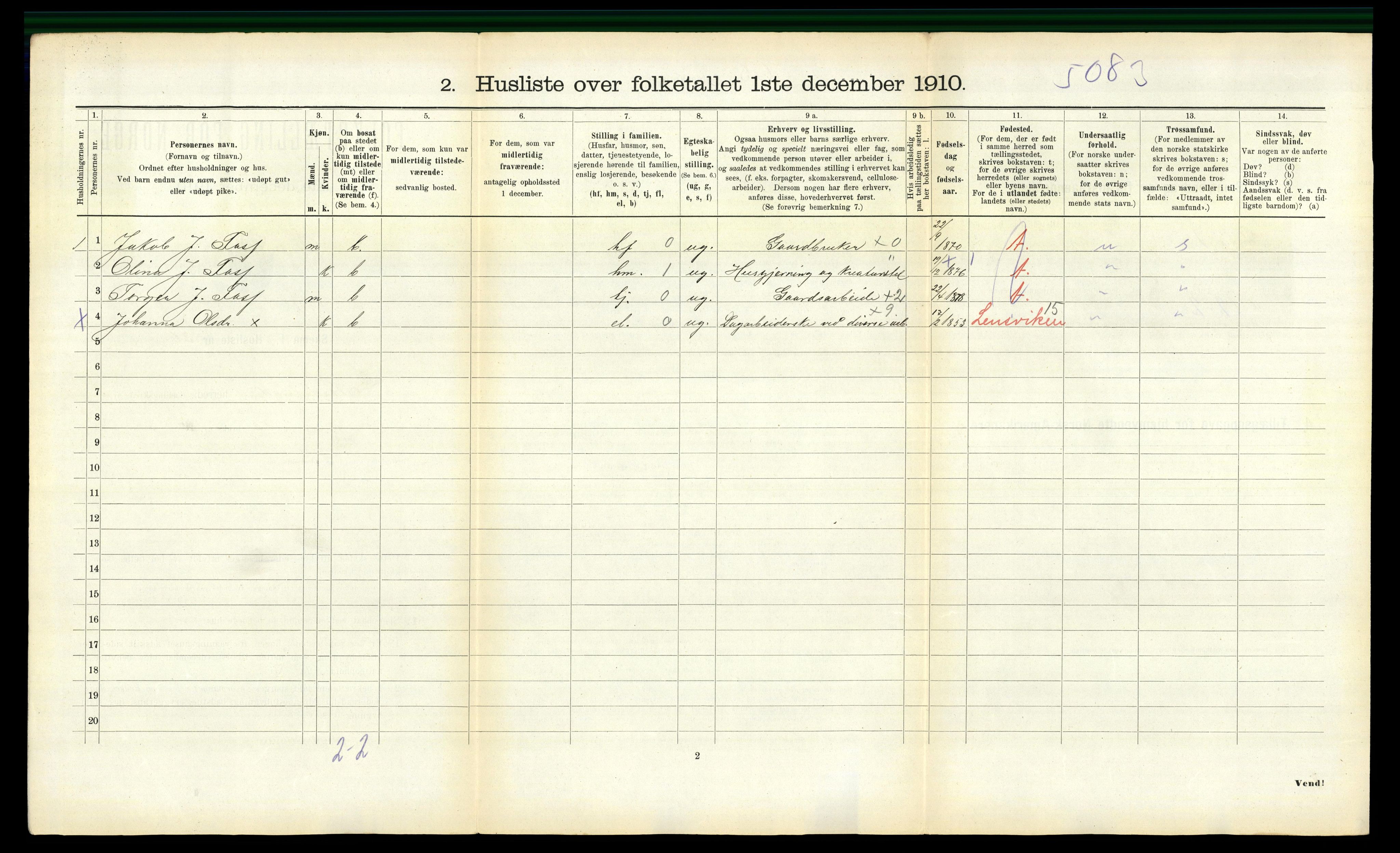 RA, 1910 census for Stadsbygd, 1910, p. 238