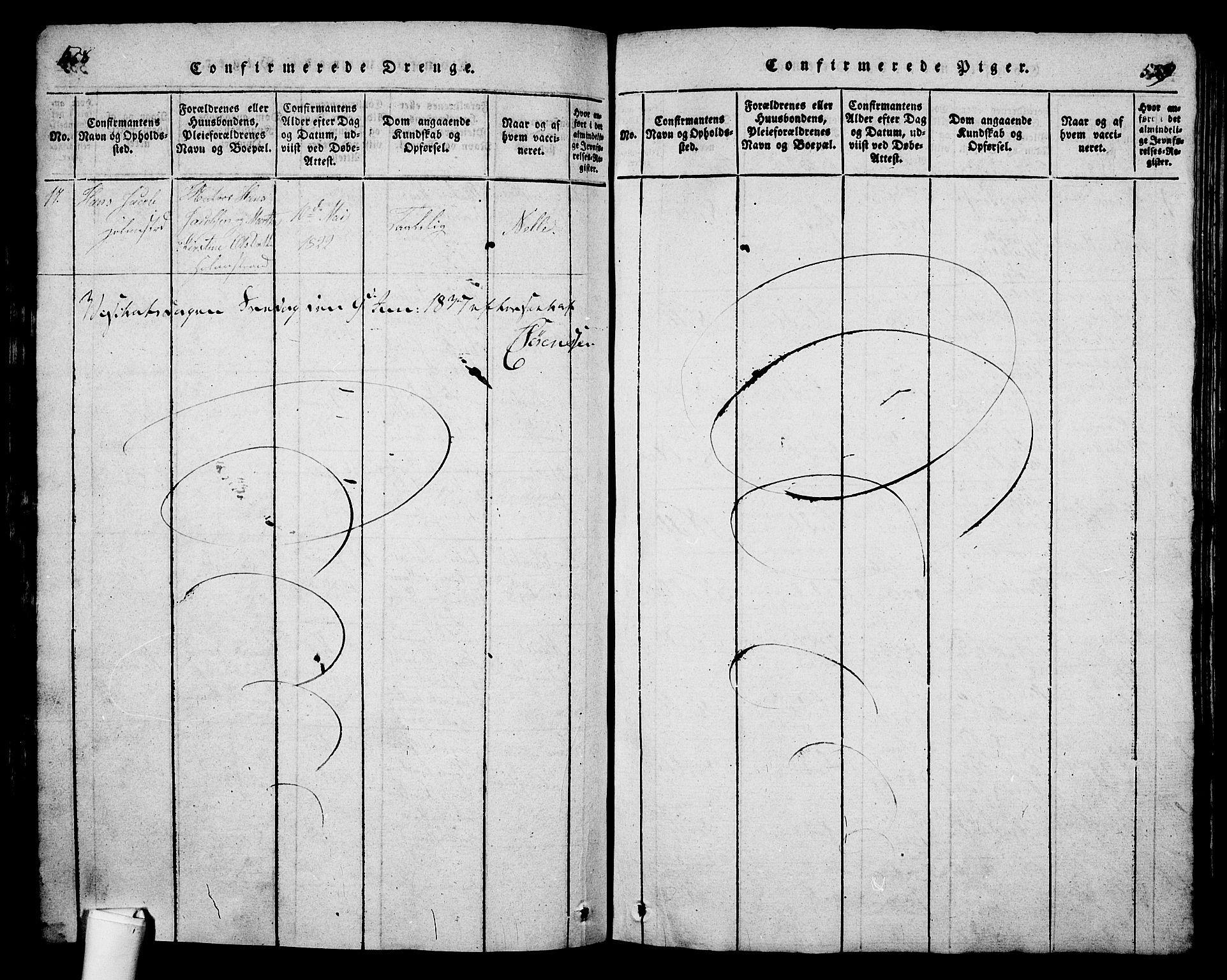 Holmestrand kirkebøker, AV/SAKO-A-346/G/Ga/L0001: Parish register (copy) no. 1, 1814-1848, p. 558-559