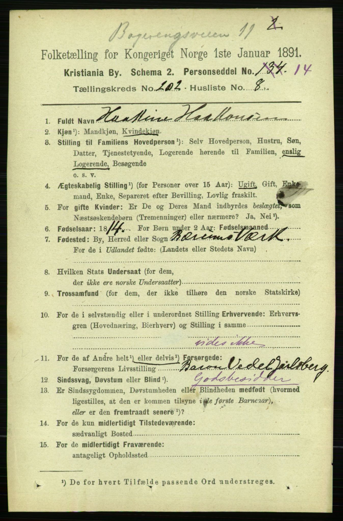 RA, 1891 census for 0301 Kristiania, 1891, p. 121656