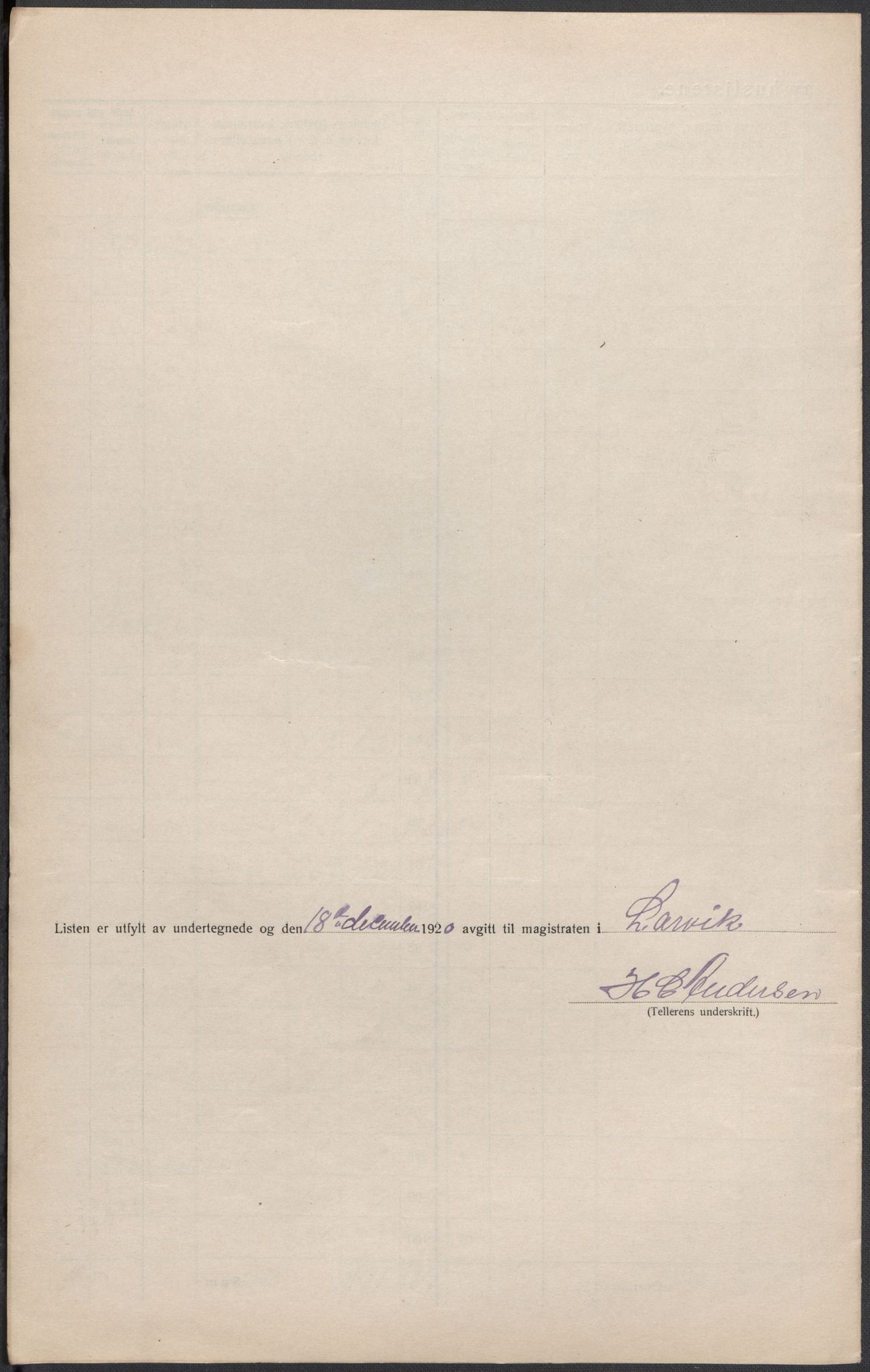 SAKO, 1920 census for Larvik, 1920, p. 16