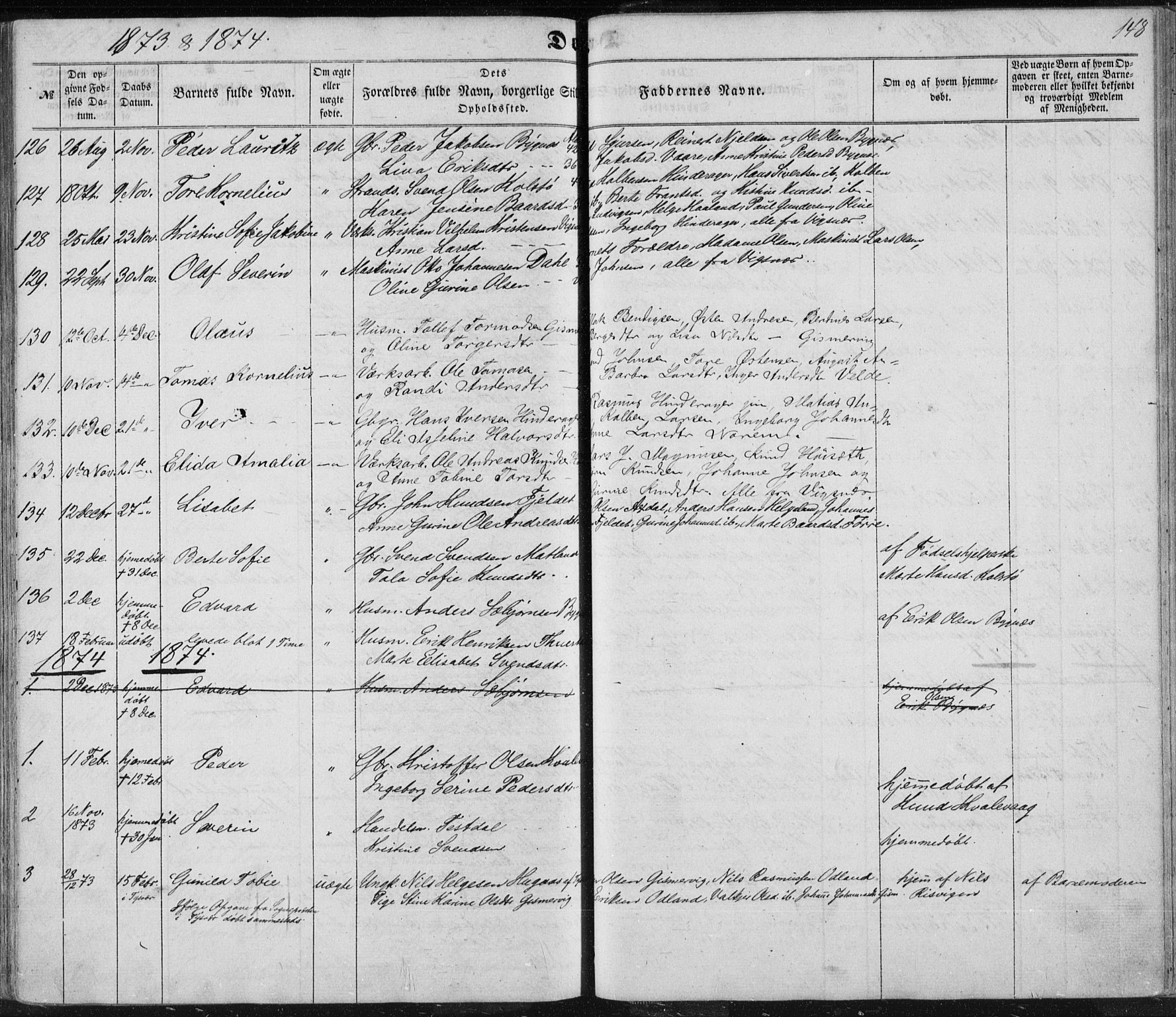 Avaldsnes sokneprestkontor, SAST/A -101851/H/Ha/Haa/L0010: Parish register (official) no. A 10, 1857-1876, p. 148