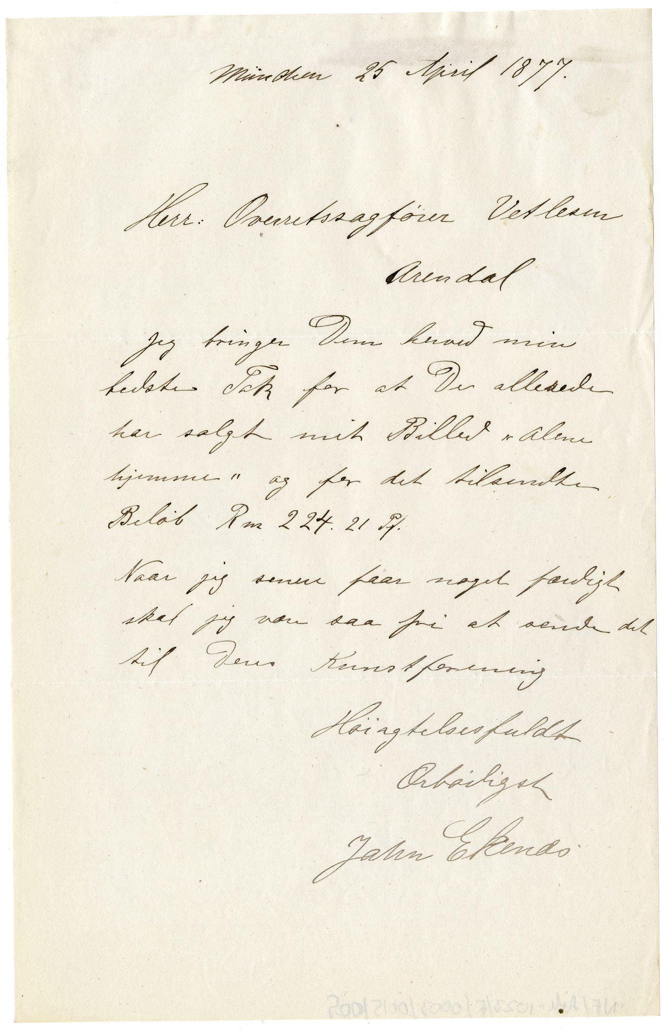 Diderik Maria Aalls brevsamling, NF/Ark-1023/F/L0003: D.M. Aalls brevsamling. D - G, 1797-1889, p. 143