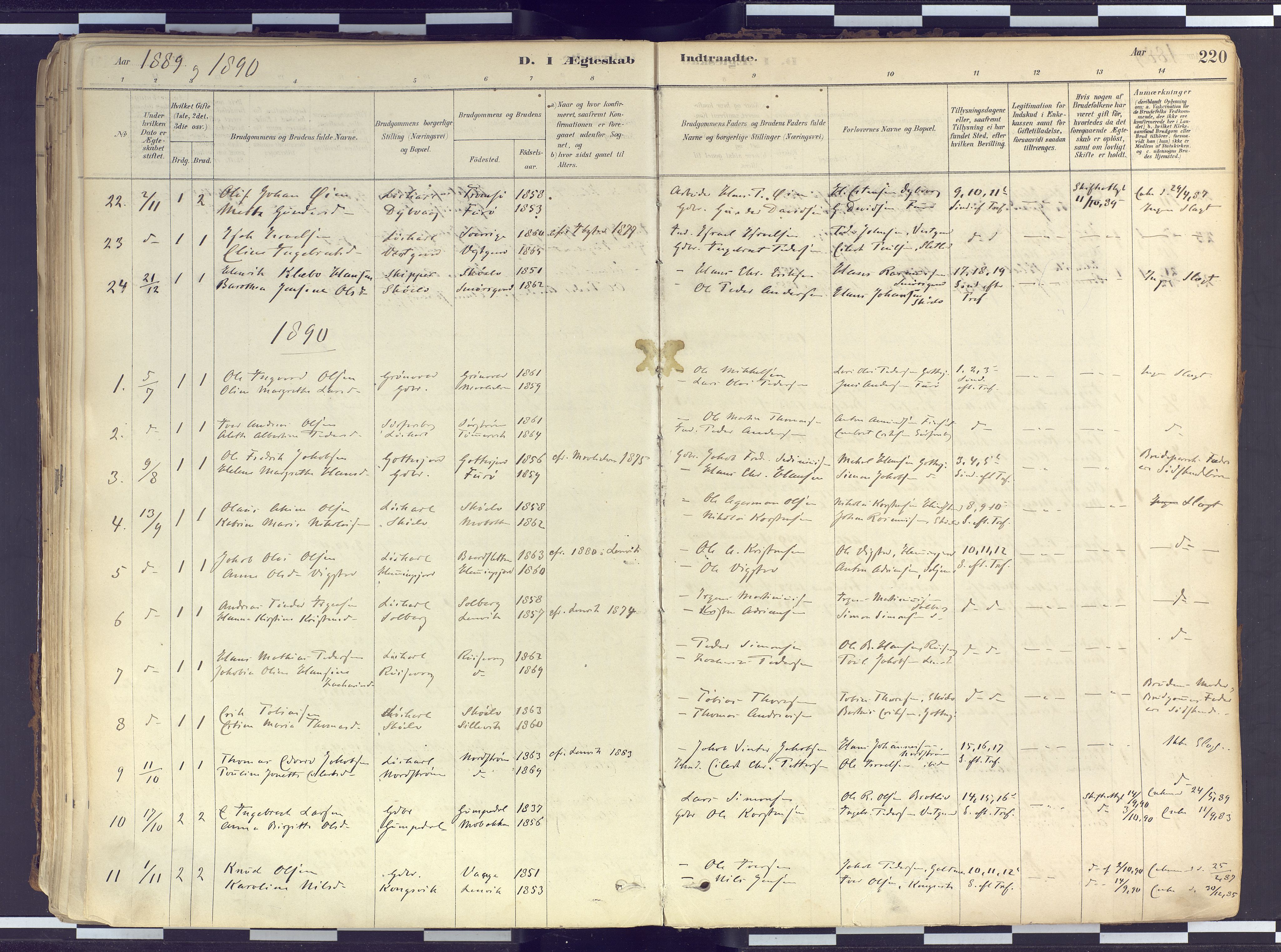Tranøy sokneprestkontor, SATØ/S-1313/I/Ia/Iaa/L0010kirke: Parish register (official) no. 10, 1878-1904, p. 220