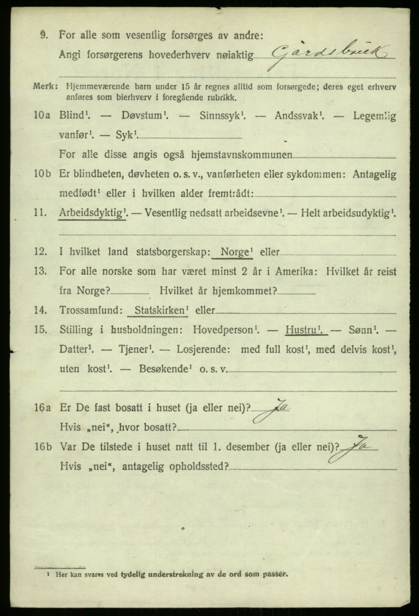 SAB, 1920 census for Haus, 1920, p. 6704