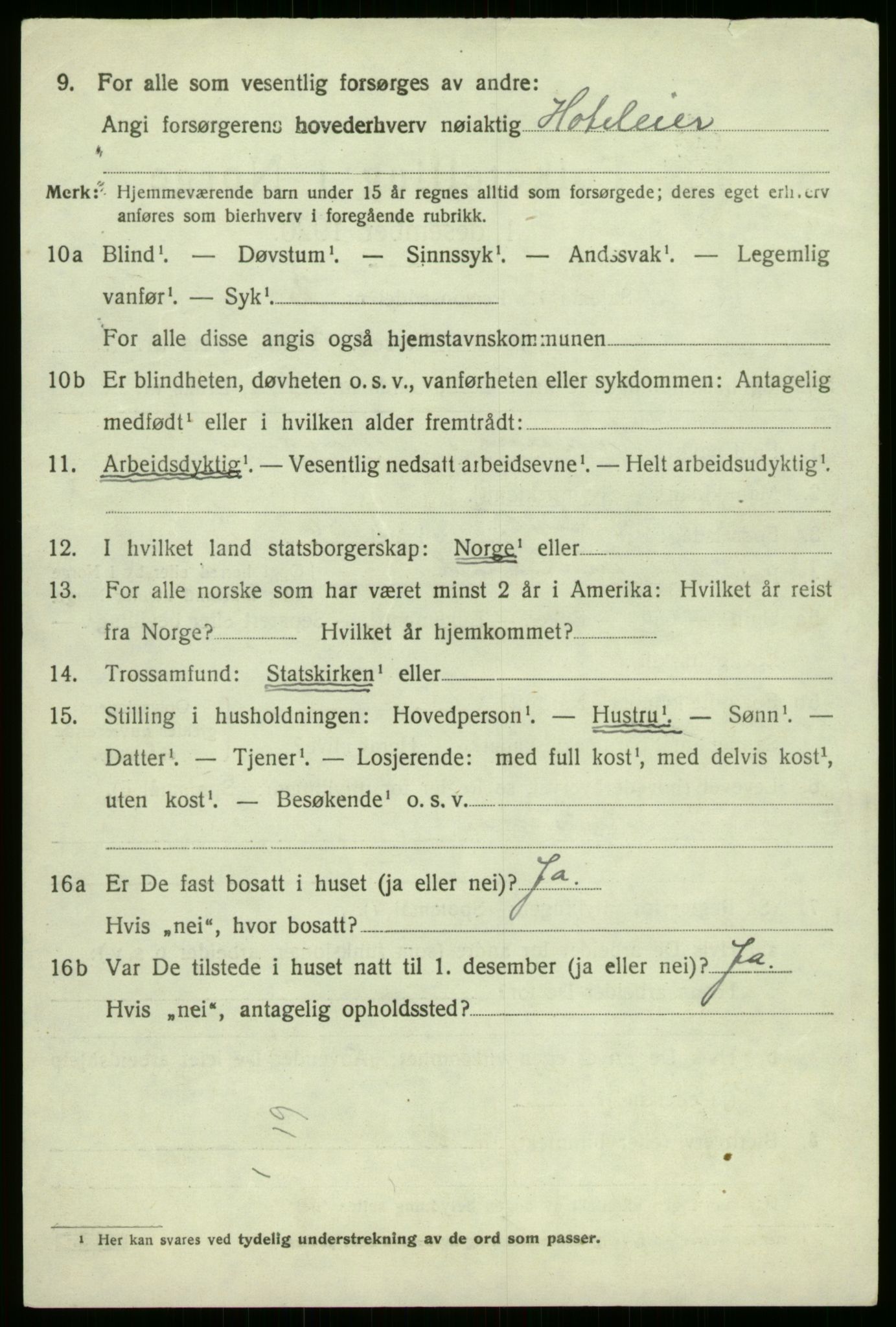 SAB, 1920 census for Aurland, 1920, p. 1817