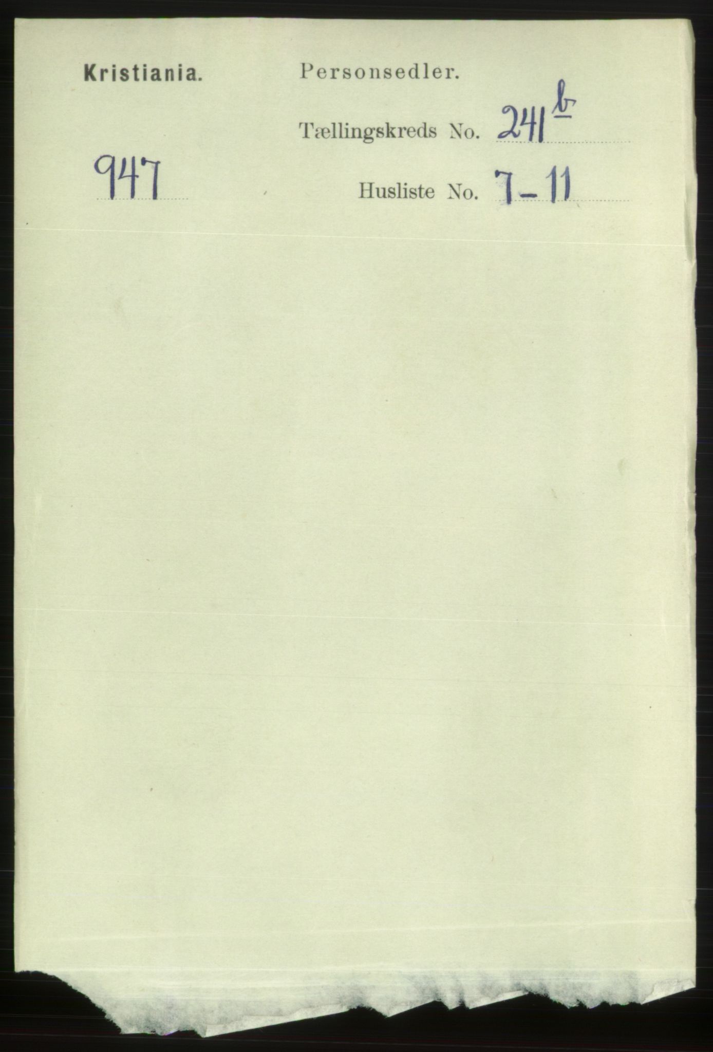 RA, 1891 census for 0301 Kristiania, 1891, p. 146391