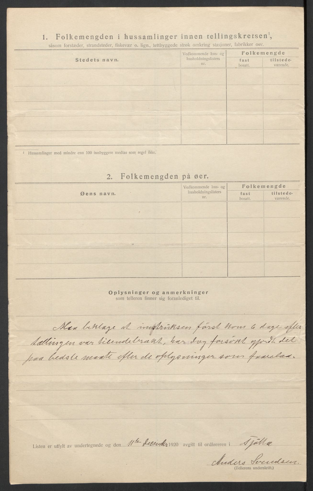 SAT, 1920 census for Tjøtta, 1920, p. 16