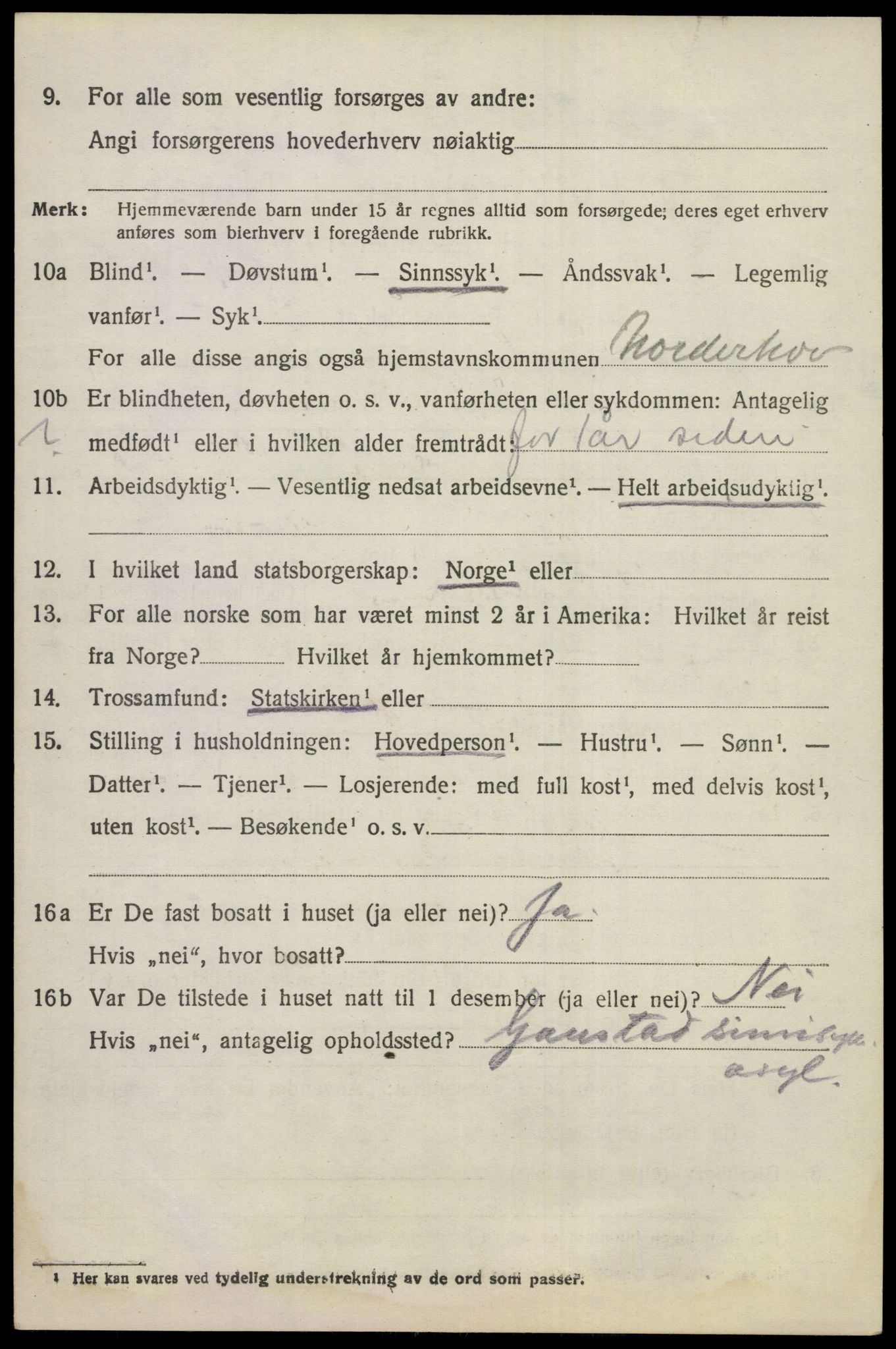 SAKO, 1920 census for Norderhov, 1920, p. 20967