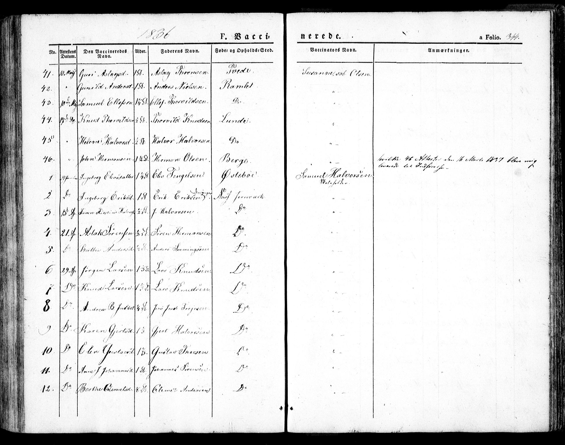 Holt sokneprestkontor, AV/SAK-1111-0021/F/Fa/L0007: Parish register (official) no. A 7, 1836-1848, p. 344