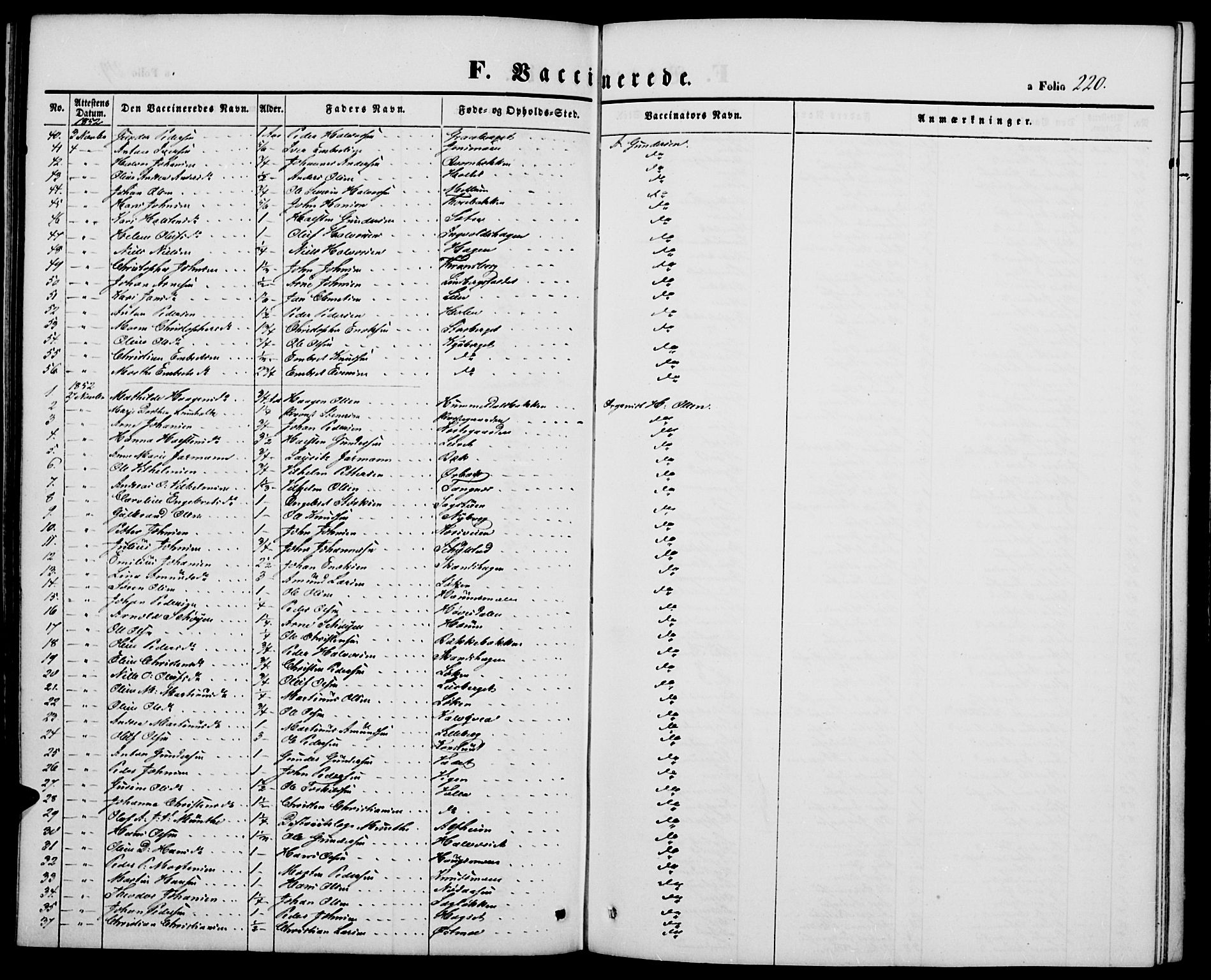 Elverum prestekontor, AV/SAH-PREST-044/H/Ha/Hab/L0002: Parish register (copy) no. 2, 1845-1855, p. 220