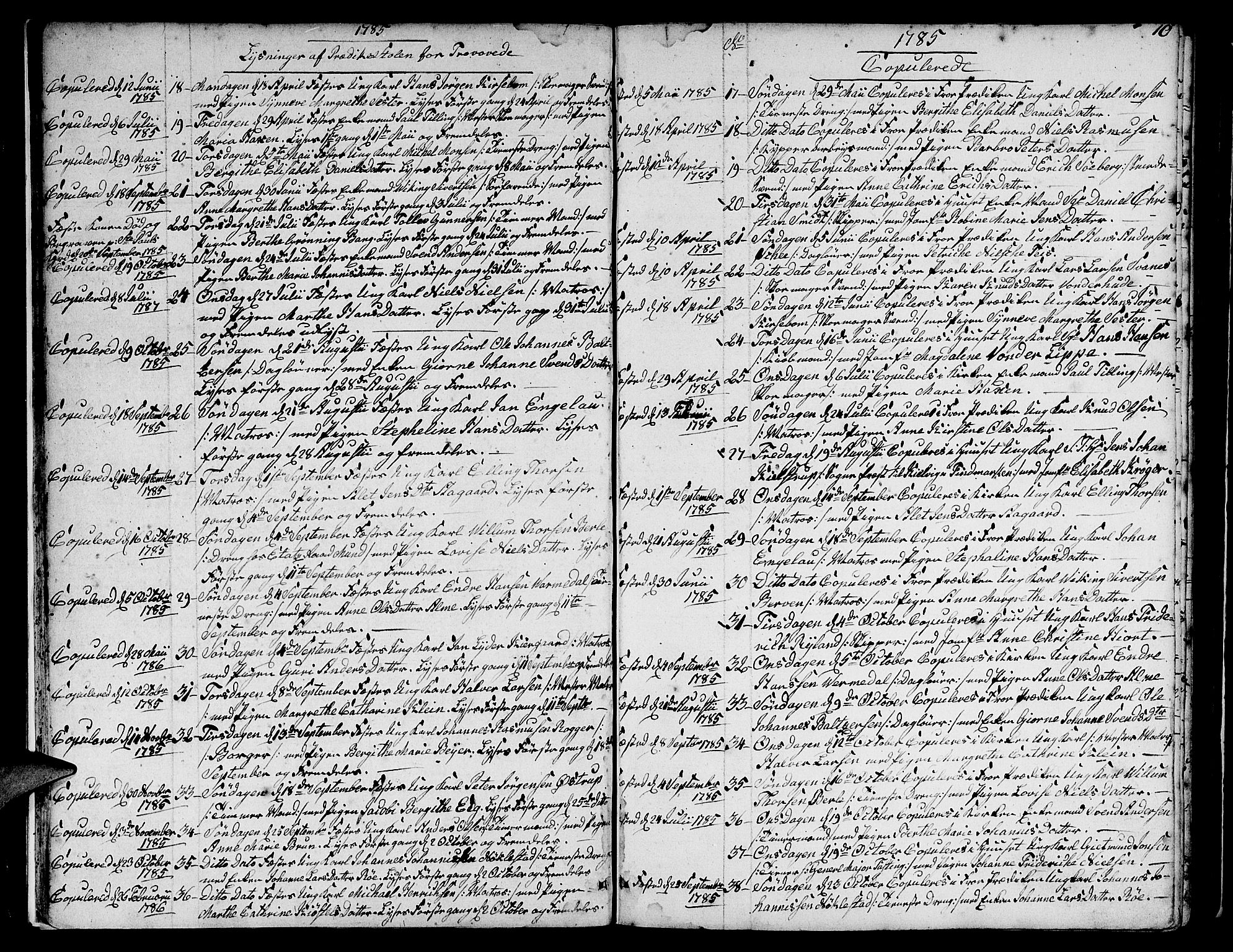 Nykirken Sokneprestembete, AV/SAB-A-77101/H/Hab: Parish register (copy) no. A 2, 1782-1847, p. 10