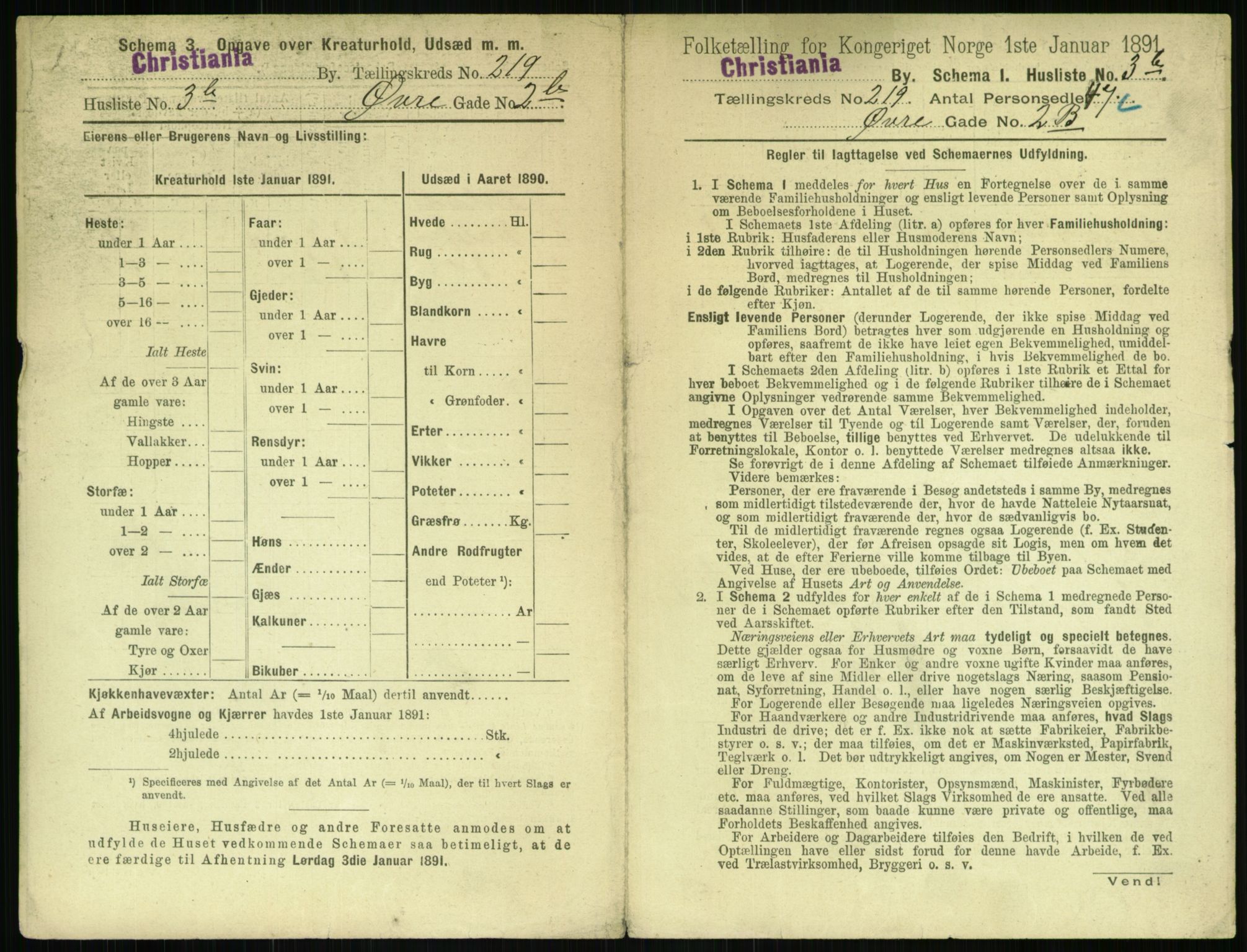 RA, 1891 census for 0301 Kristiania, 1891, p. 129916