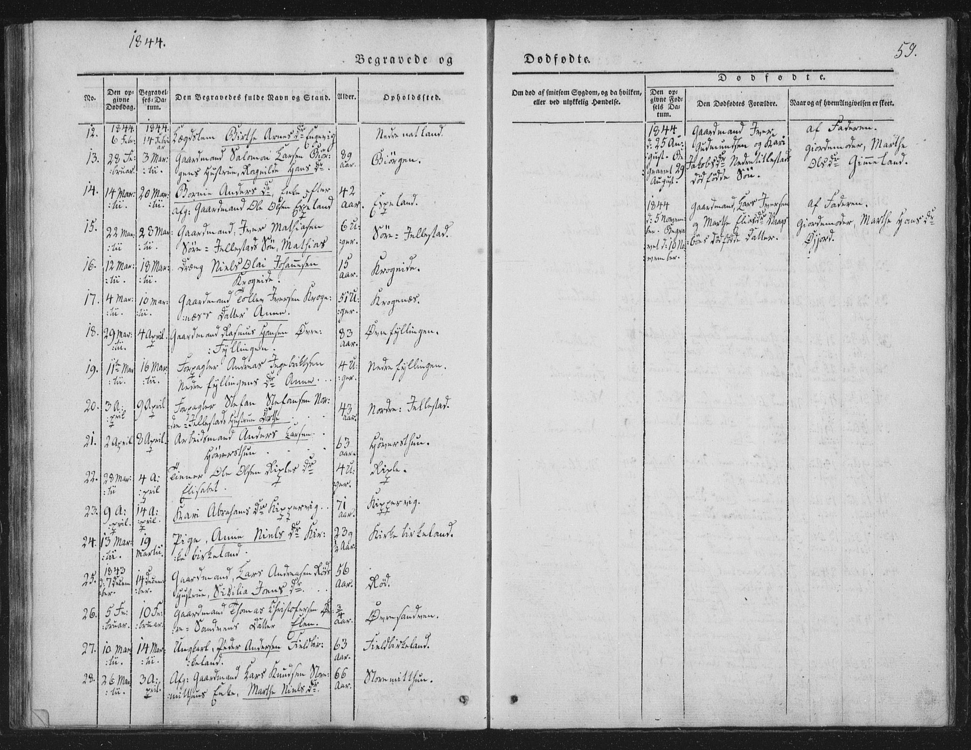 Fana Sokneprestembete, AV/SAB-A-75101/H/Haa/Haaa/L0010: Parish register (official) no. A 10, 1841-1851, p. 59