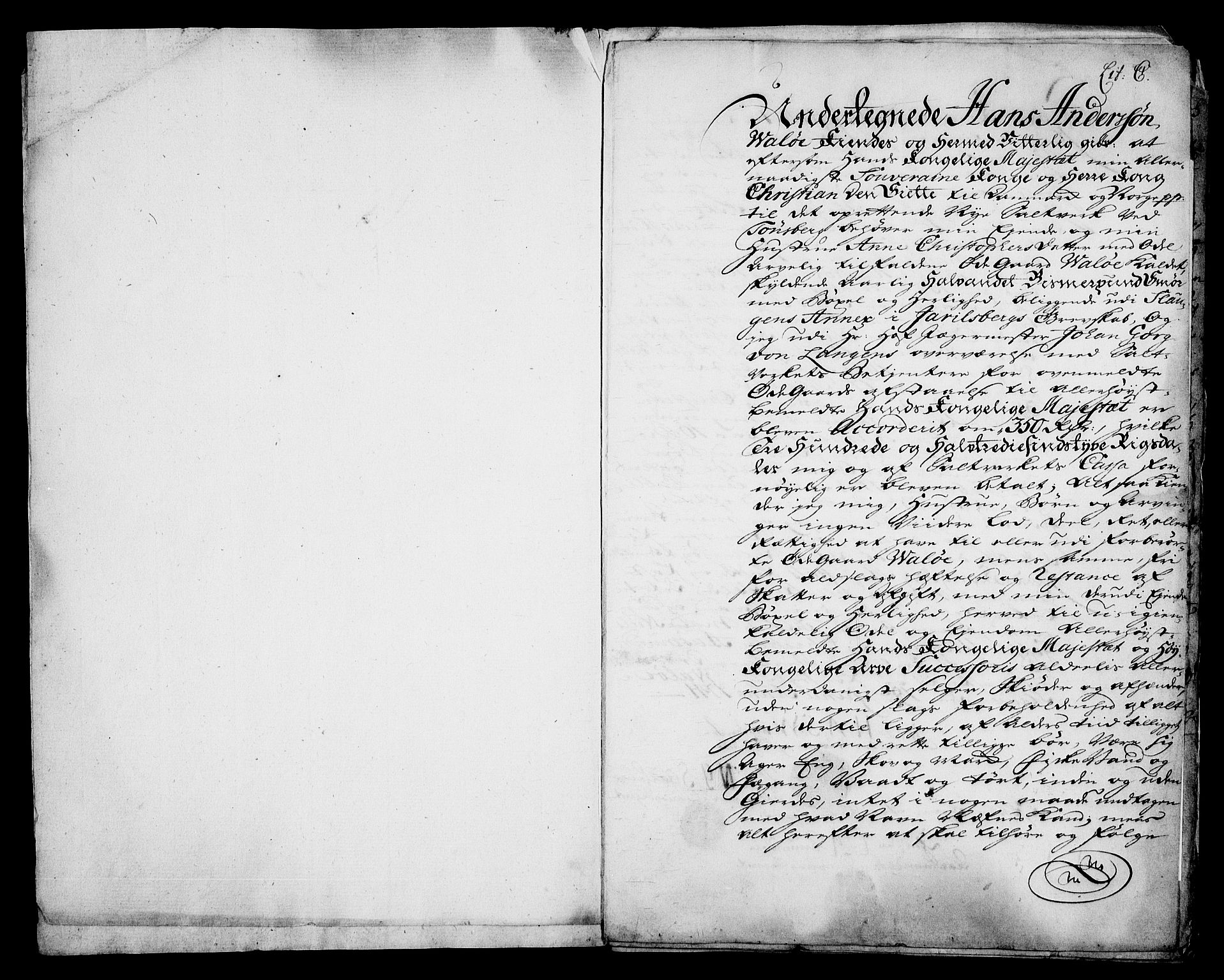 Rentekammeret inntil 1814, Realistisk ordnet avdeling, AV/RA-EA-4070/On/L0009: [Jj 9]: Forskjellige skjøter og makeskifter med kirker og prestebord. Ervervelsen av Vallø saltverks eiendommer, 1650-1758, p. 4