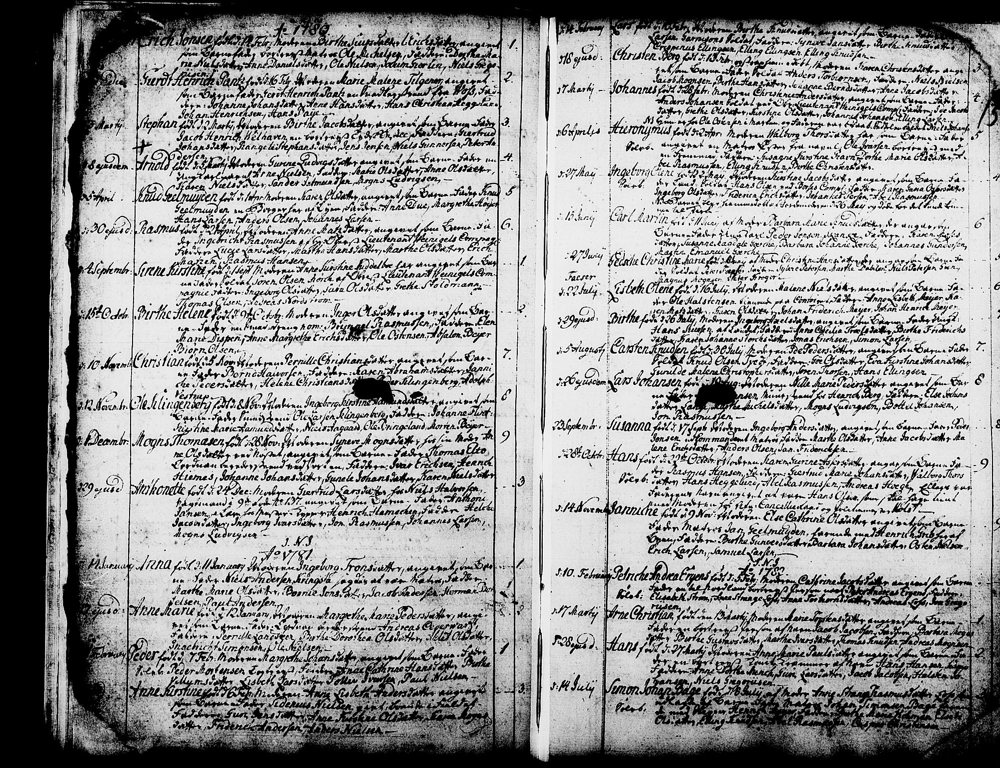 Domkirken sokneprestembete, SAB/A-74801/H/Haa/L0003: Parish register (official) no. A 3, 1758-1789, p. 13