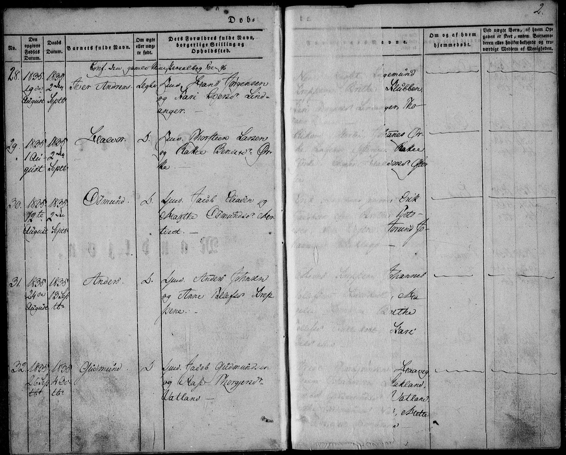 Skjold sokneprestkontor, AV/SAST-A-101847/H/Ha/Haa/L0006: Parish register (official) no. A 6.1, 1835-1858, p. 2