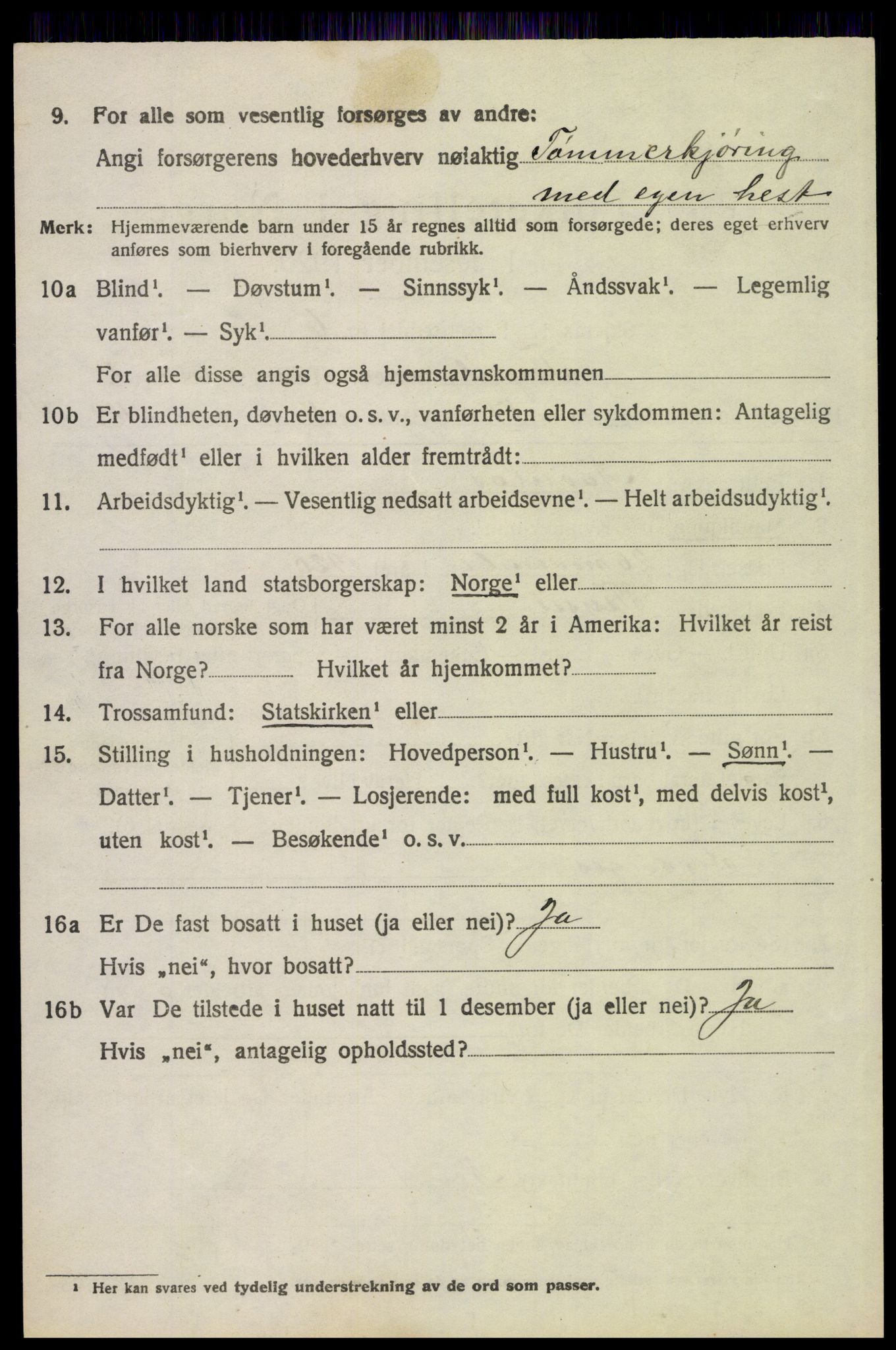 SAH, 1920 census for Trysil, 1920, p. 2760