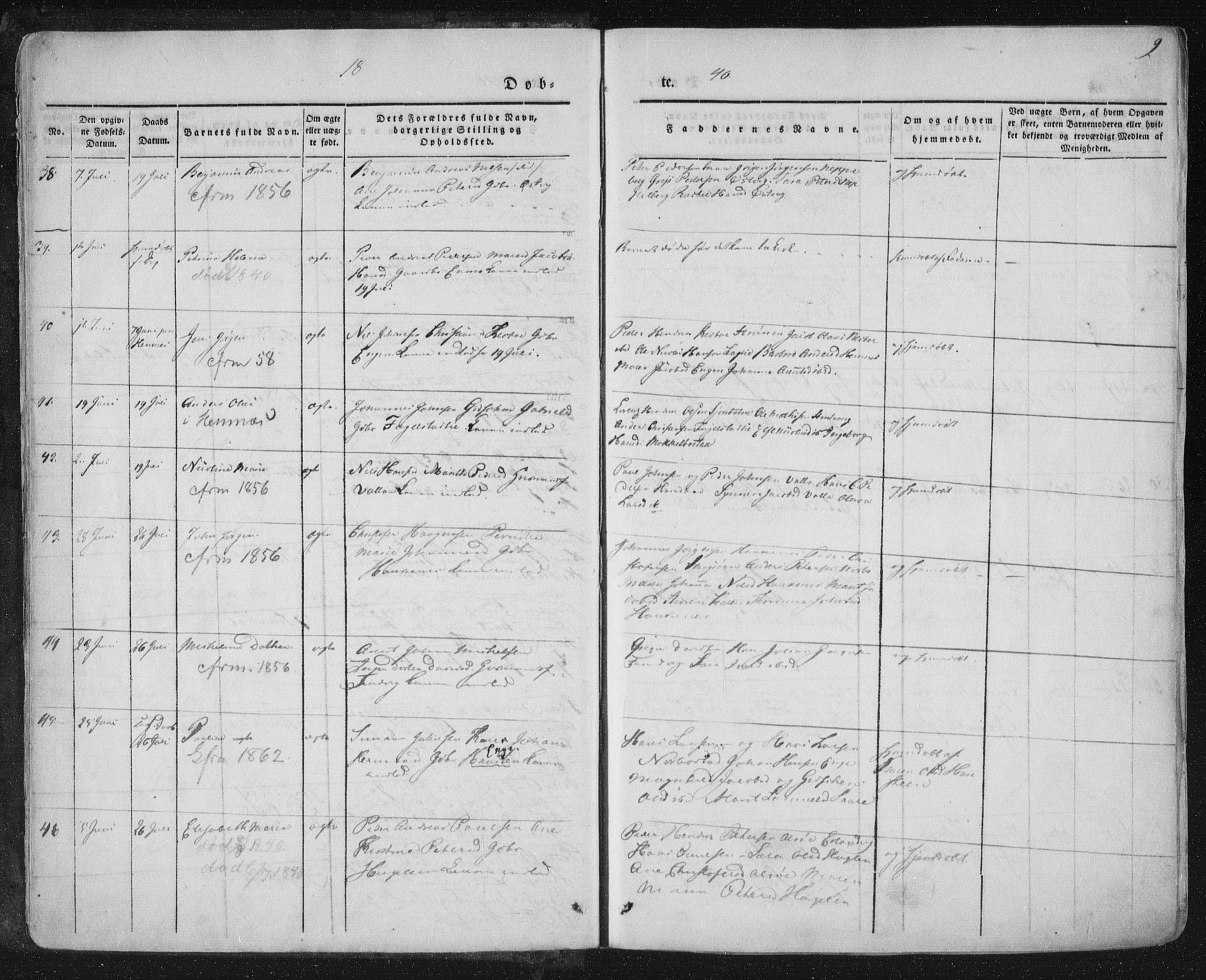 Ministerialprotokoller, klokkerbøker og fødselsregistre - Nordland, AV/SAT-A-1459/838/L0549: Parish register (official) no. 838A07, 1840-1854, p. 9