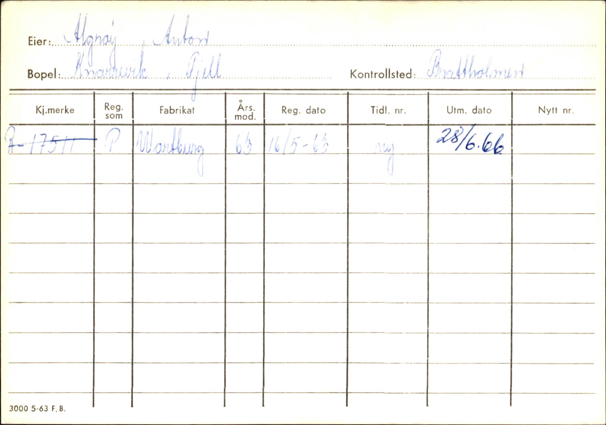 Statens vegvesen, Hordaland vegkontor, SAB/A-5201/2/Ha/L0001: R-eierkort A, 1920-1971, p. 401