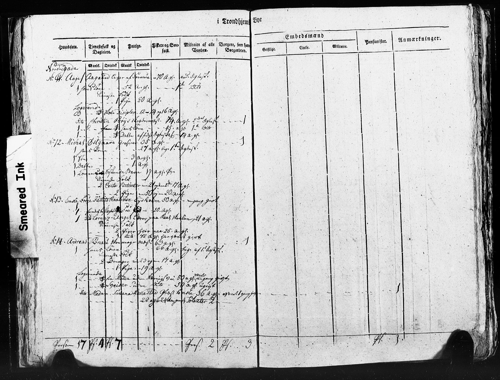 SAT, Census 1815 for Trondheim (transcript), 1815, p. 236