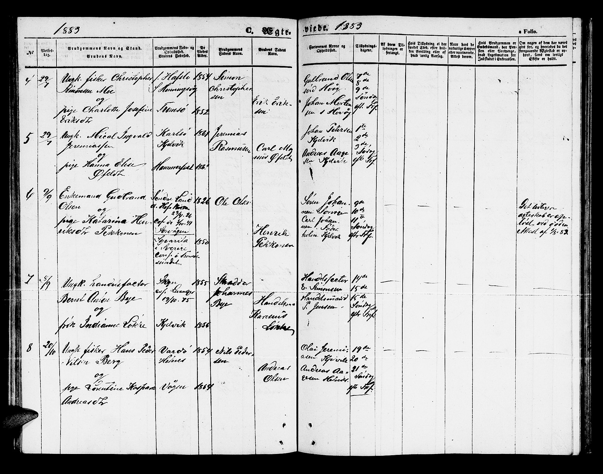 Måsøy sokneprestkontor, AV/SATØ-S-1348/H/Hb/L0003klokker: Parish register (copy) no. 3, 1861-1886