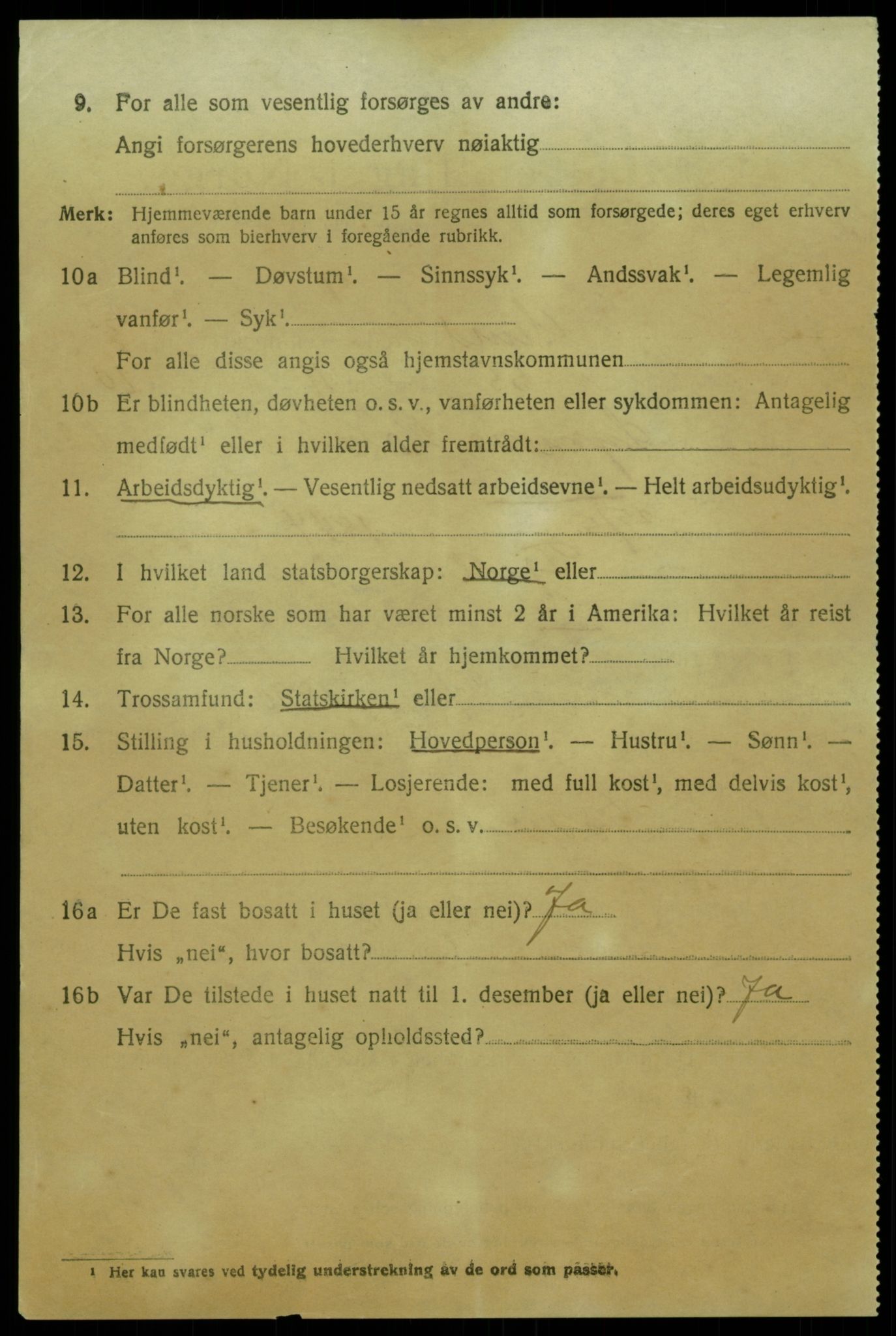 SAB, 1920 census for Sund, 1920, p. 2488