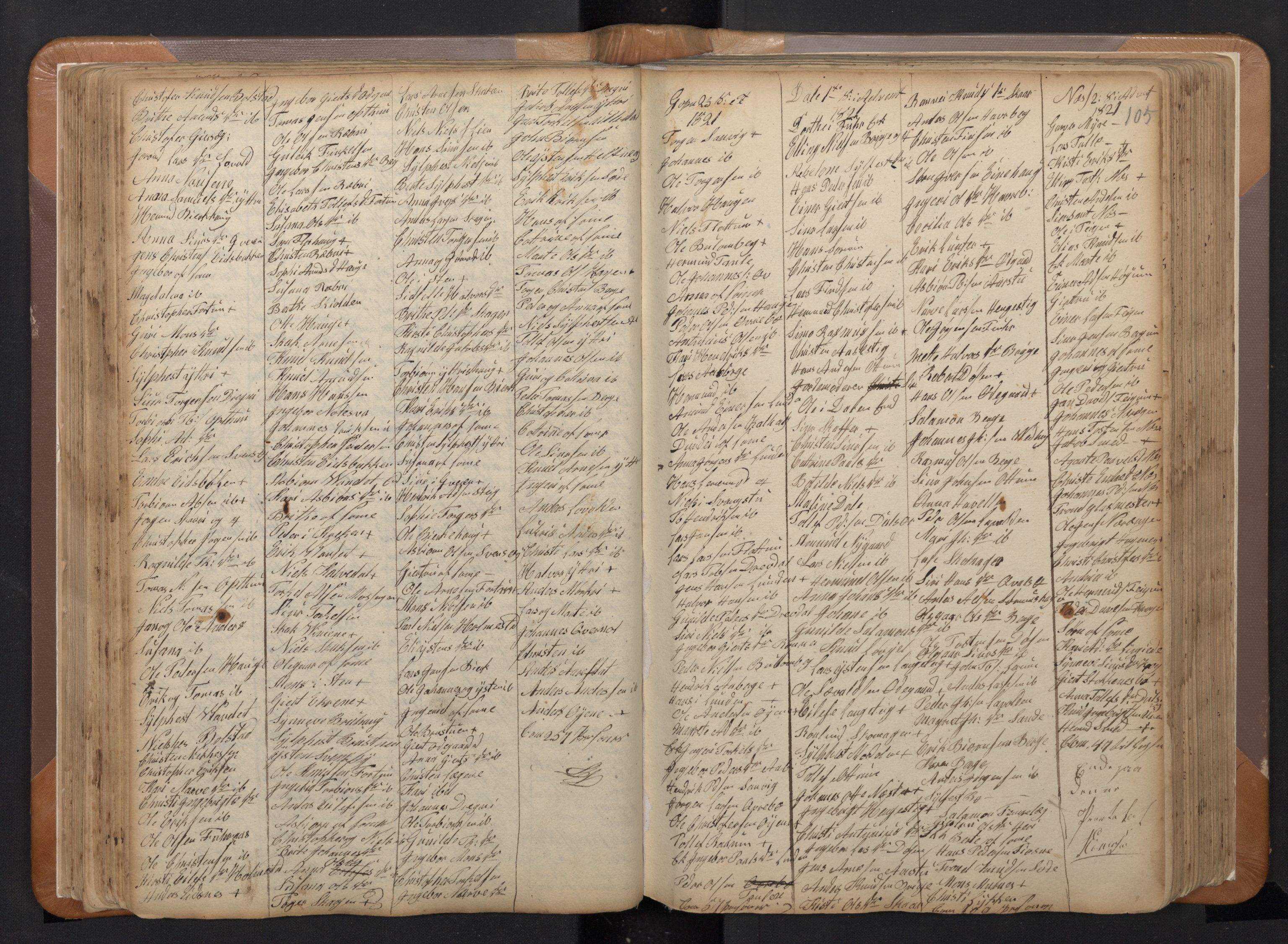 Luster sokneprestembete, AV/SAB-A-81101/H/Haa/Haaa/L0002: Parish register (official) no. A 2, 1751-1796, p. 104b-105a