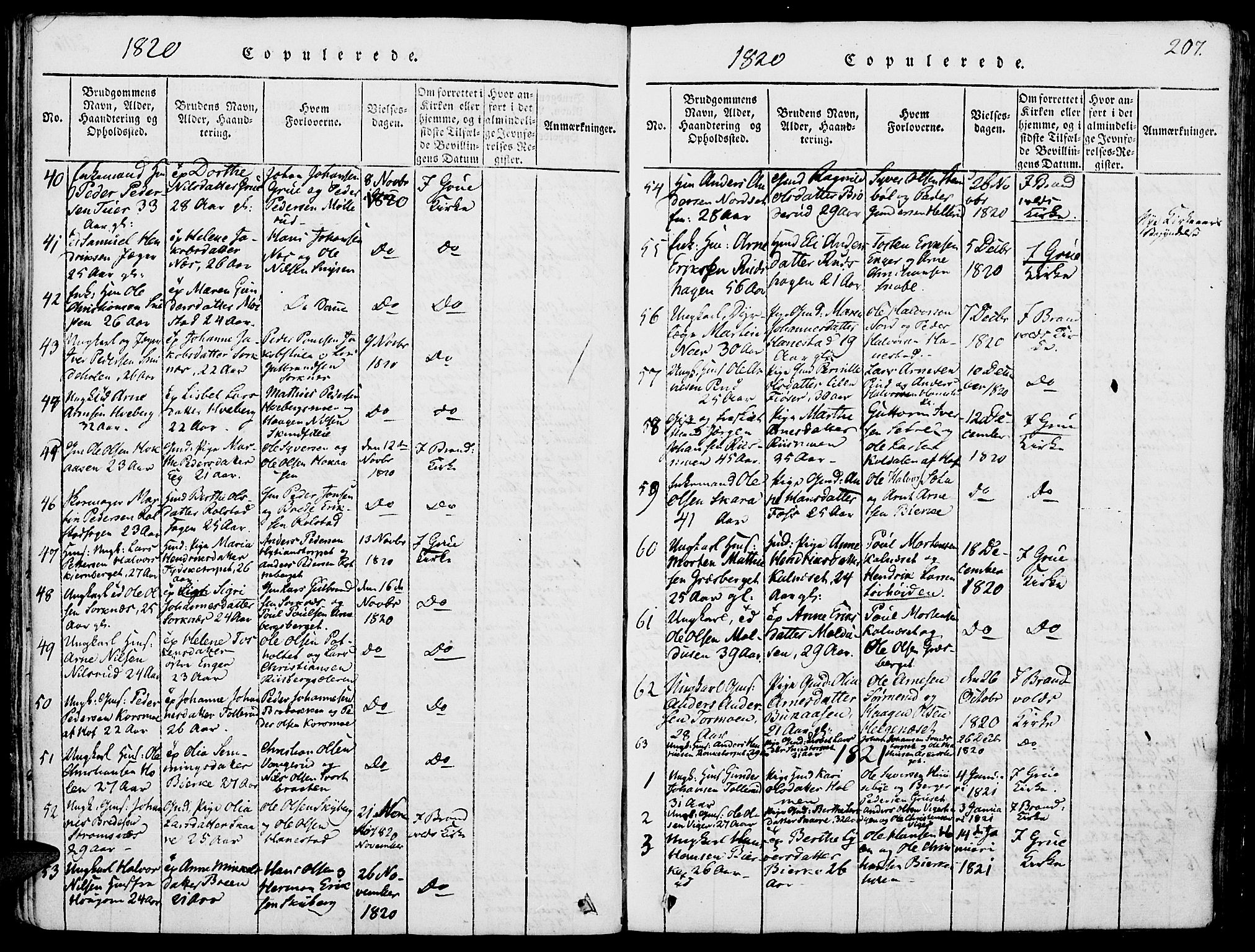 Grue prestekontor, SAH/PREST-036/H/Ha/Haa/L0006: Parish register (official) no. 6, 1814-1830, p. 207