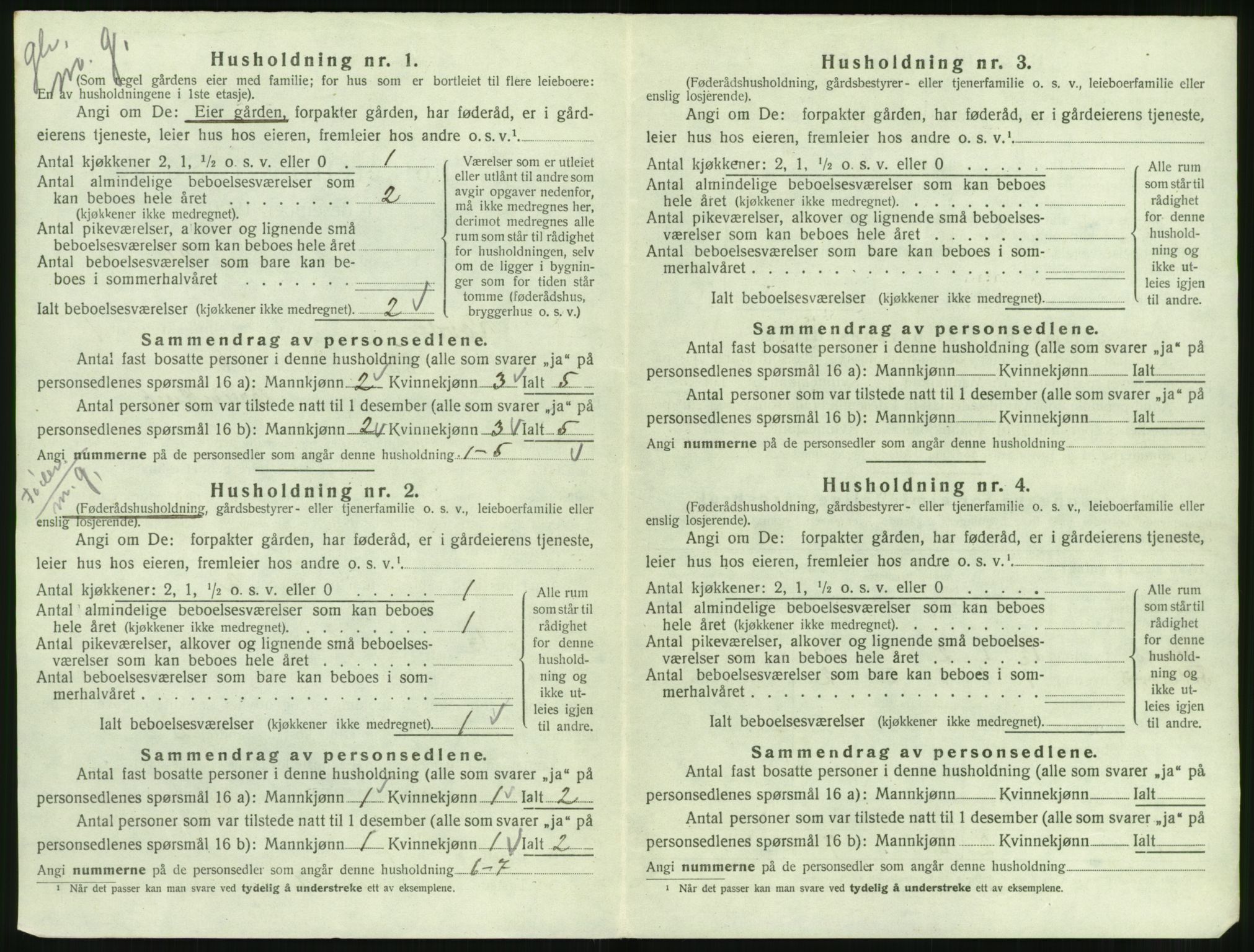 SAT, 1920 census for Rovde, 1920, p. 62