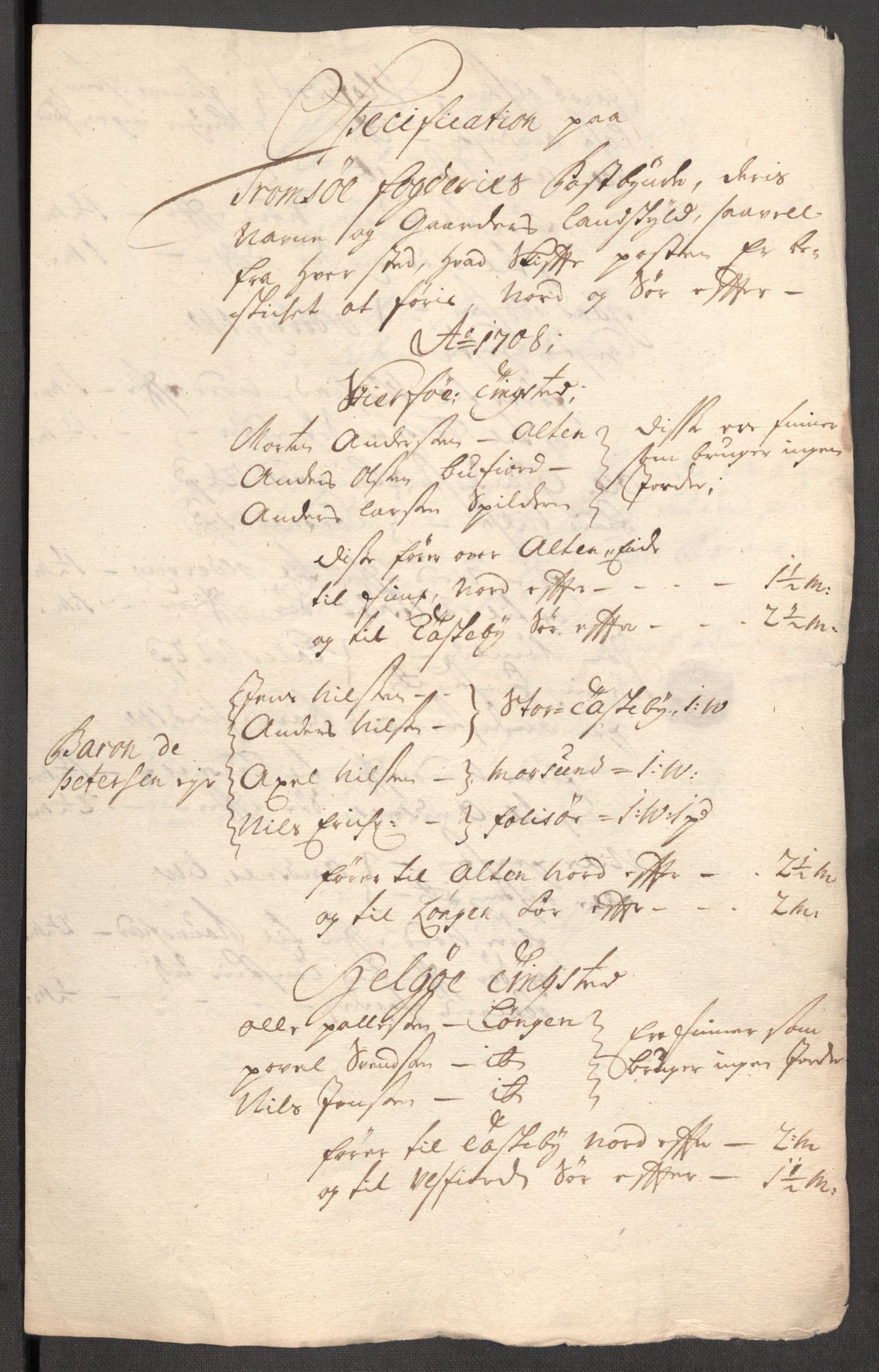 Rentekammeret inntil 1814, Reviderte regnskaper, Fogderegnskap, RA/EA-4092/R68/L4757: Fogderegnskap Senja og Troms, 1708-1710, p. 72
