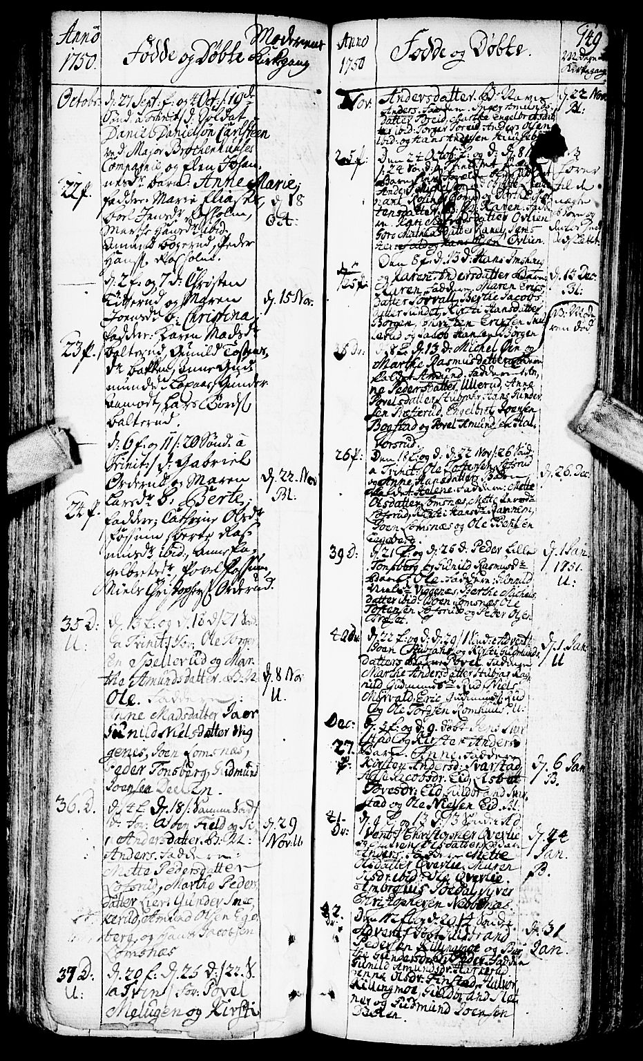 Aurskog prestekontor Kirkebøker, AV/SAO-A-10304a/F/Fa/L0002: Parish register (official) no. I 2, 1735-1766, p. 149