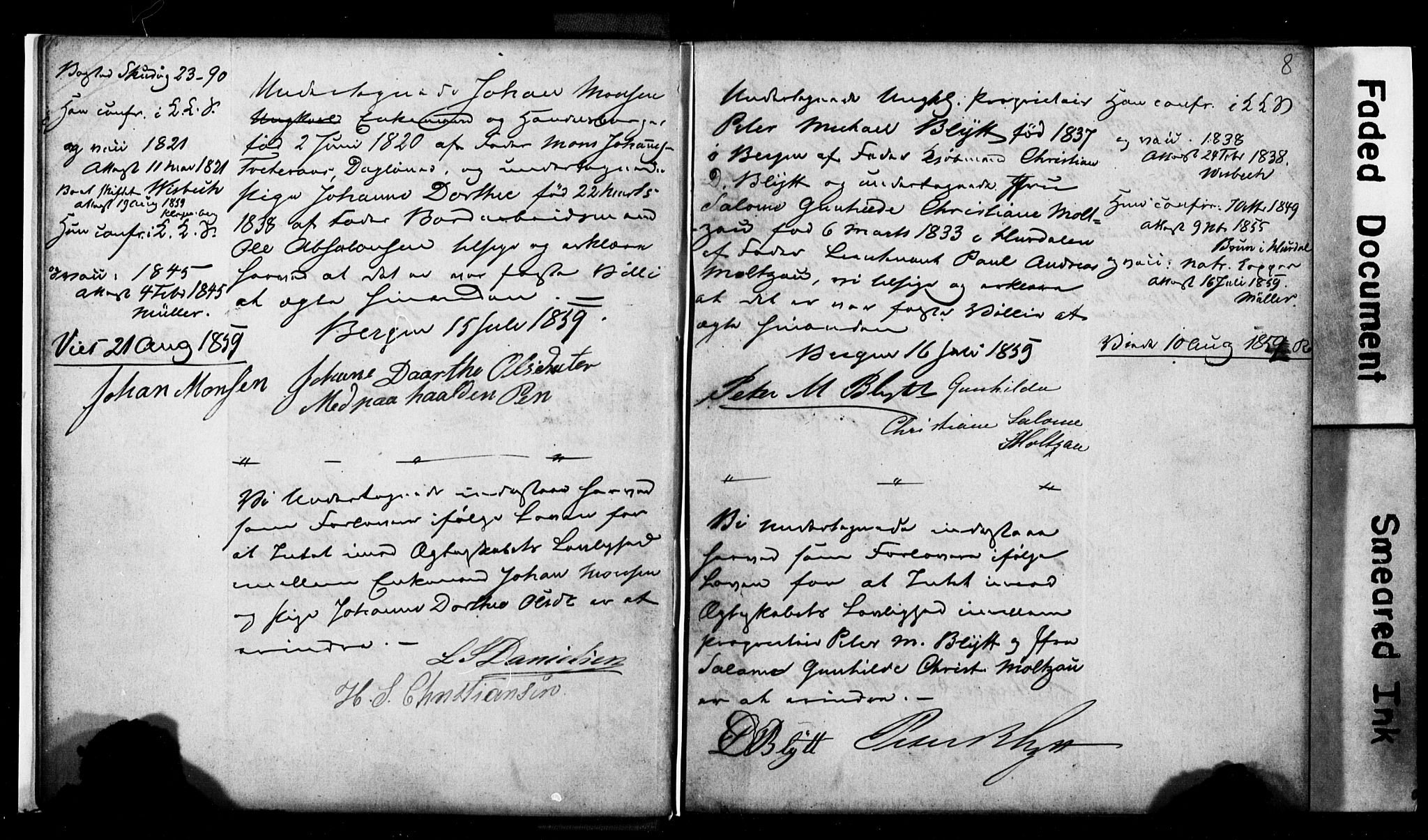 Korskirken sokneprestembete, AV/SAB-A-76101: Best man's statements no. II.5.2, 1859-1865, p. 8