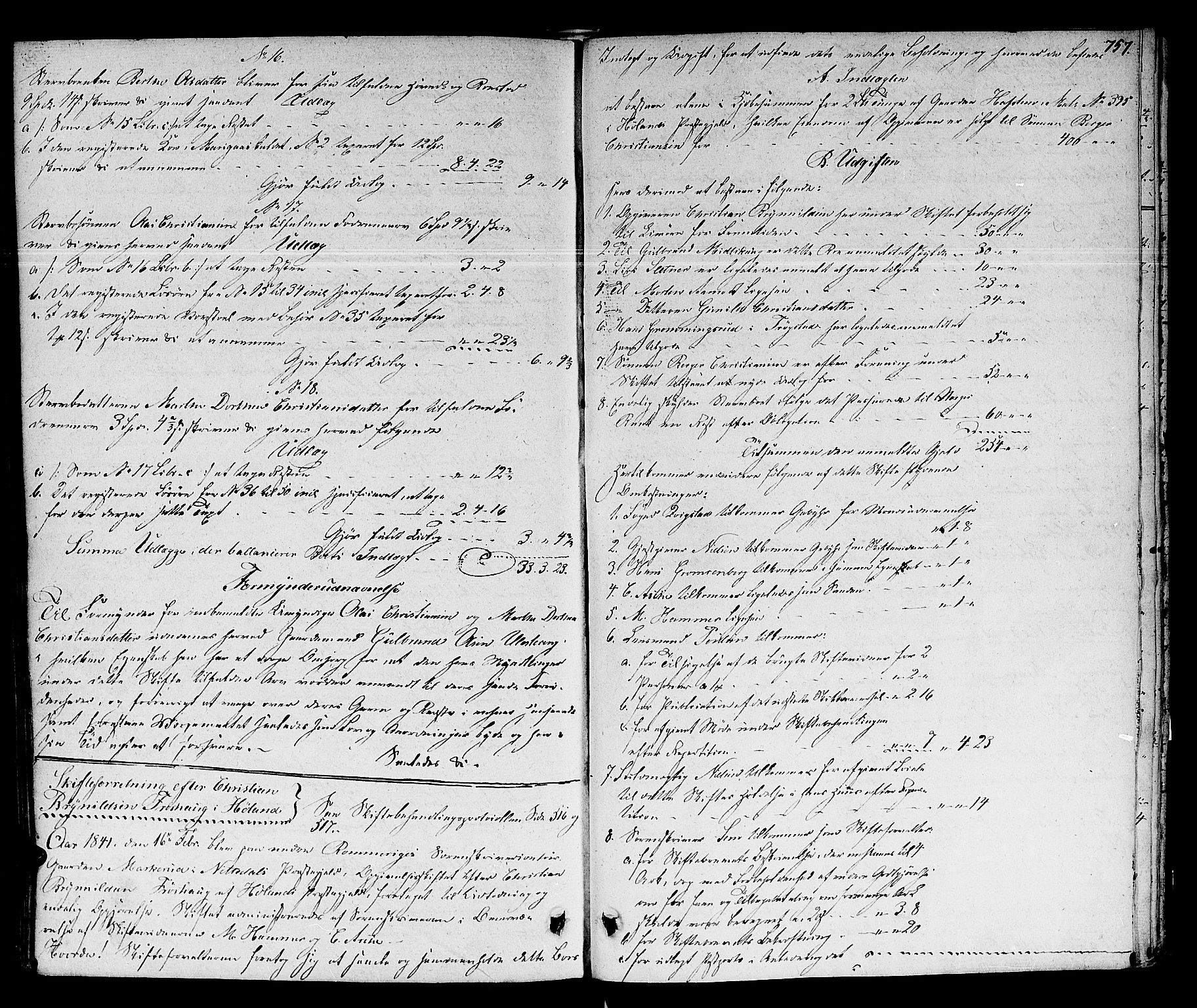 Nedre Romerike sorenskriveri, SAO/A-10469/H/He/Hec/L0001: Skifteutlodningsprotokoll, 1828-1841, p. 756b-757a