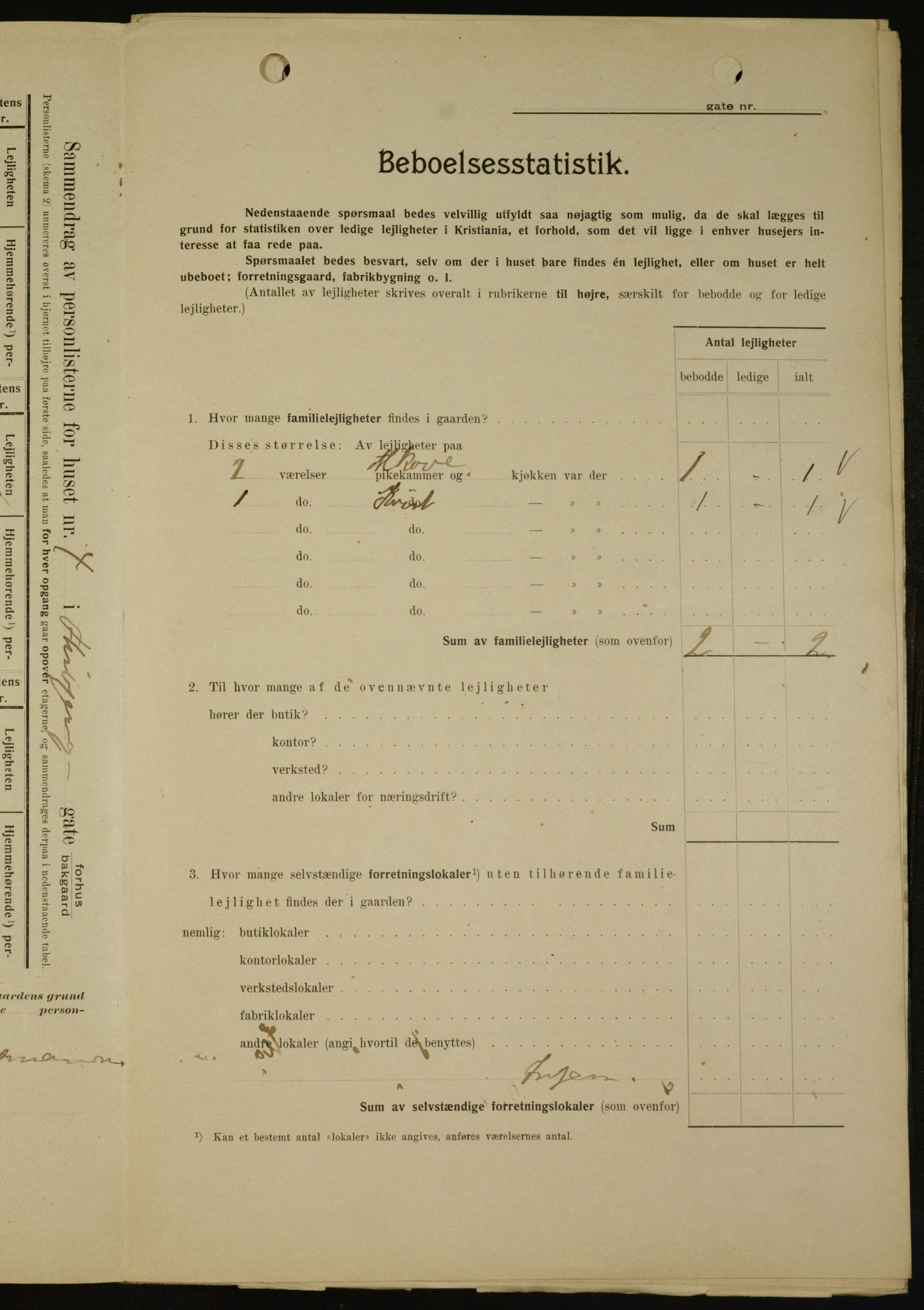 OBA, Municipal Census 1909 for Kristiania, 1909, p. 94556