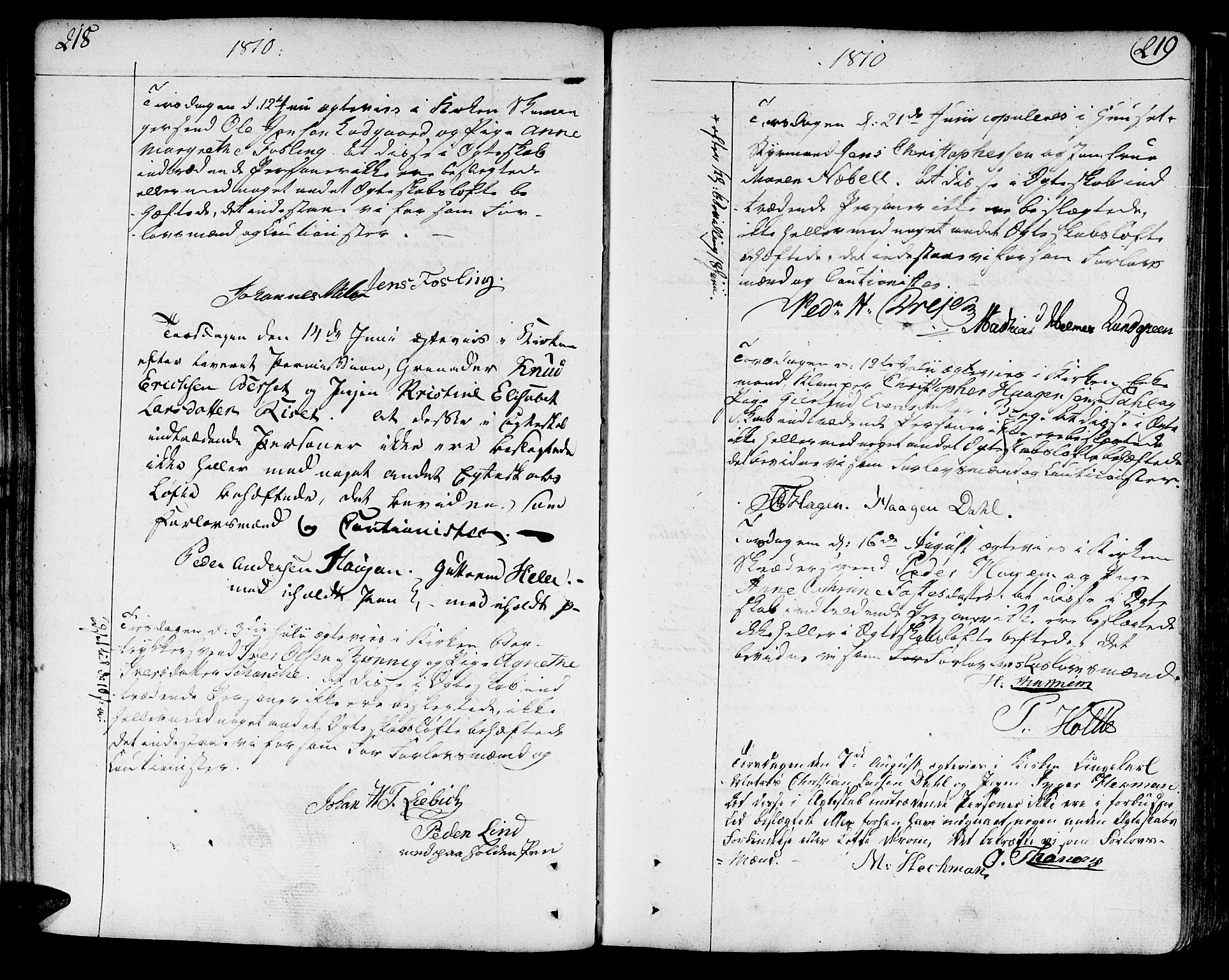 Ministerialprotokoller, klokkerbøker og fødselsregistre - Sør-Trøndelag, SAT/A-1456/602/L0105: Parish register (official) no. 602A03, 1774-1814, p. 218-219