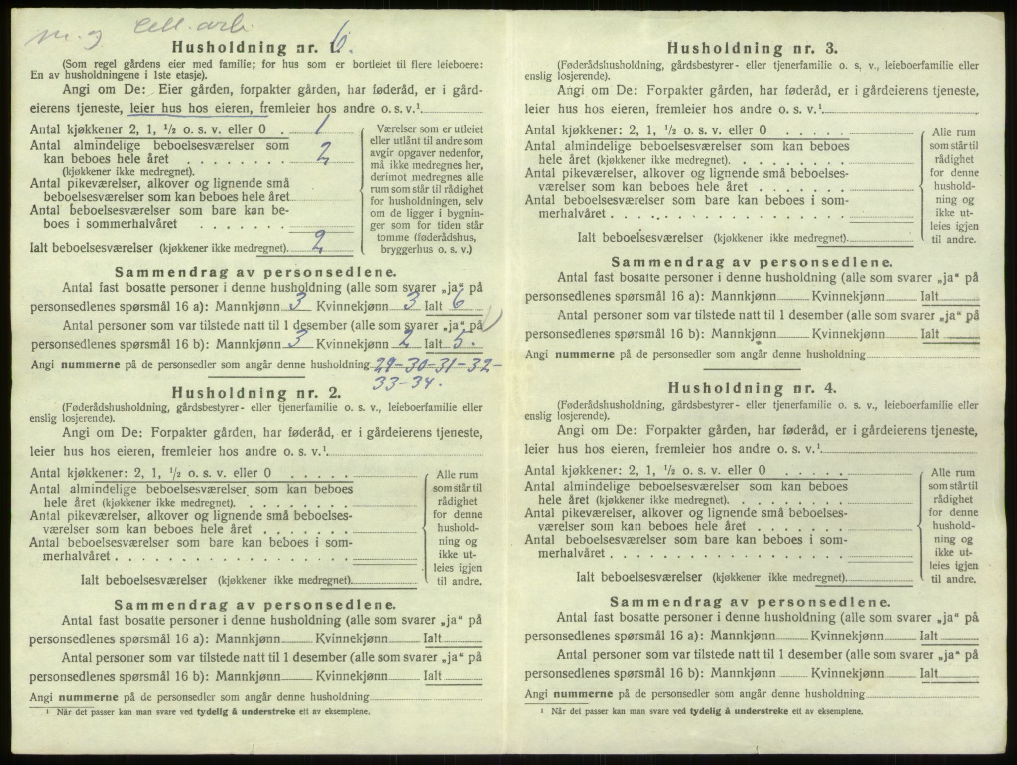 SAO, 1920 census for Berg, 1920, p. 1477